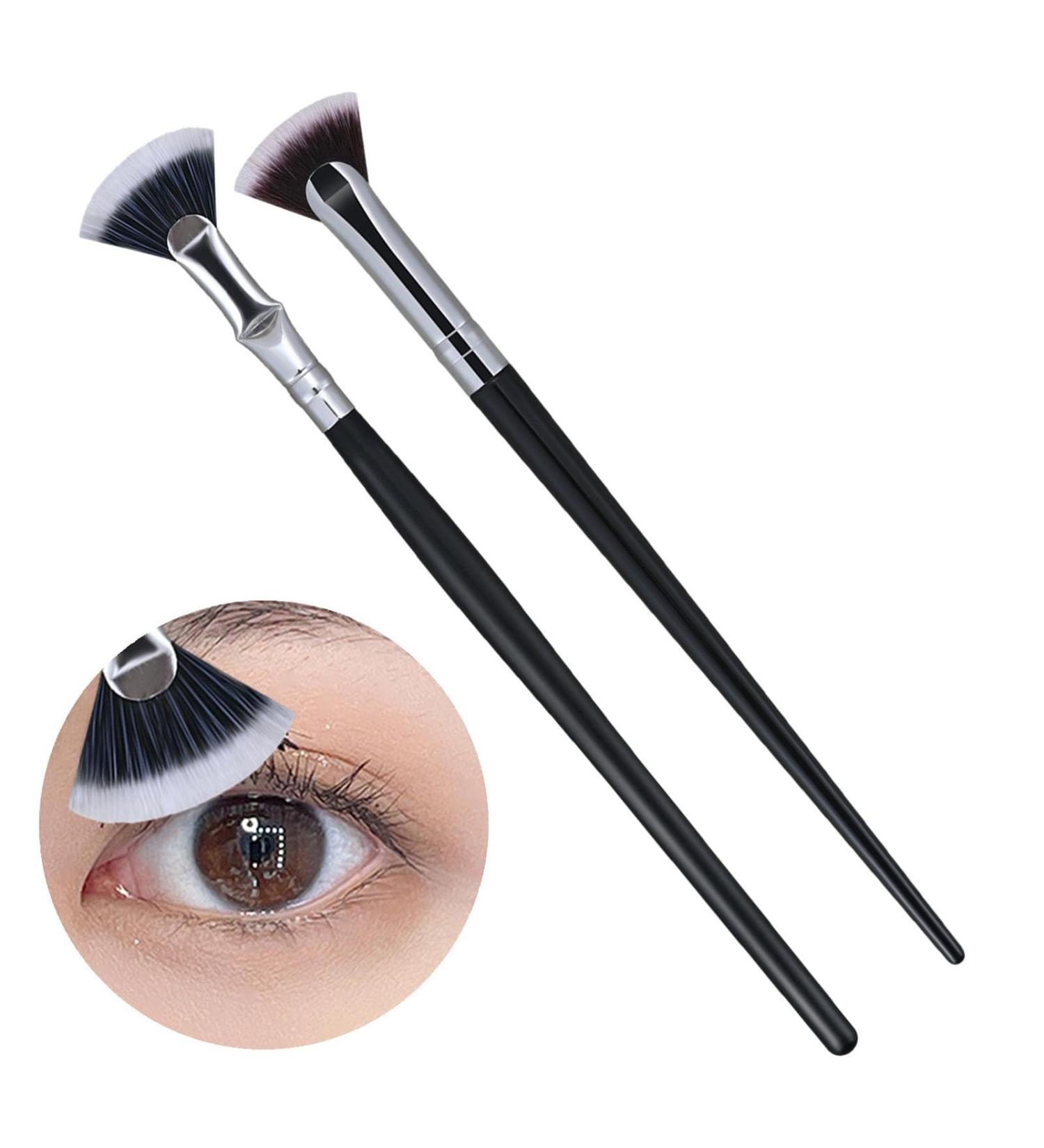 lanliflying Folding Angle Scalloped Lash Brush | Eyebrow Brush and Mascara Fan Brush Set - Eyebrow and Eyelash Brush with Soft Bristles for Girlfriend Mother Wife - Buy Online on GoSupps.com