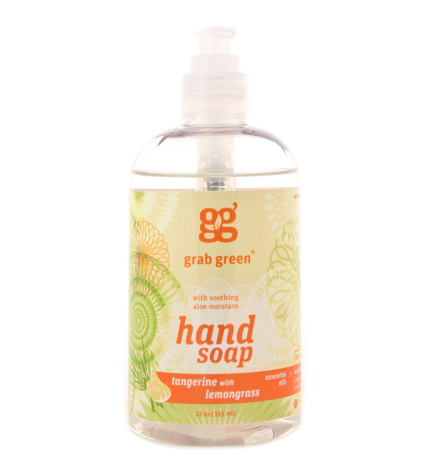 Grab Green Tangerine & Lemongrass Hand Soap 12 oz - Natural & Eco-Friendly - Buy Online on GoSupps.com