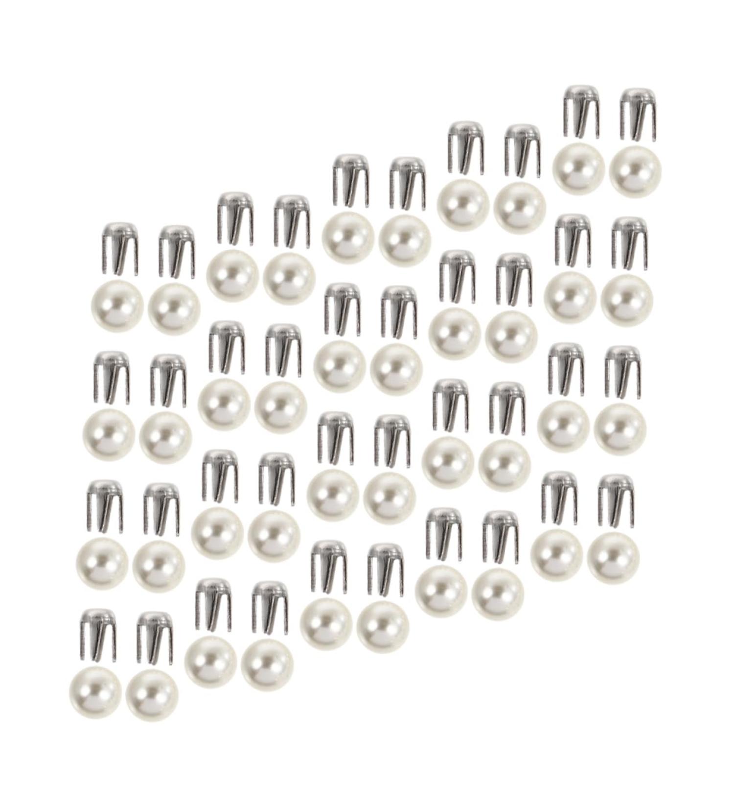 NUOBESTY Faux Pearls 150 Sets Rivet of Nail Decorative Handmade Accessories Imitation Rivets Design Materials Buttons 1.2 White - Buy Online on GoSupps.com