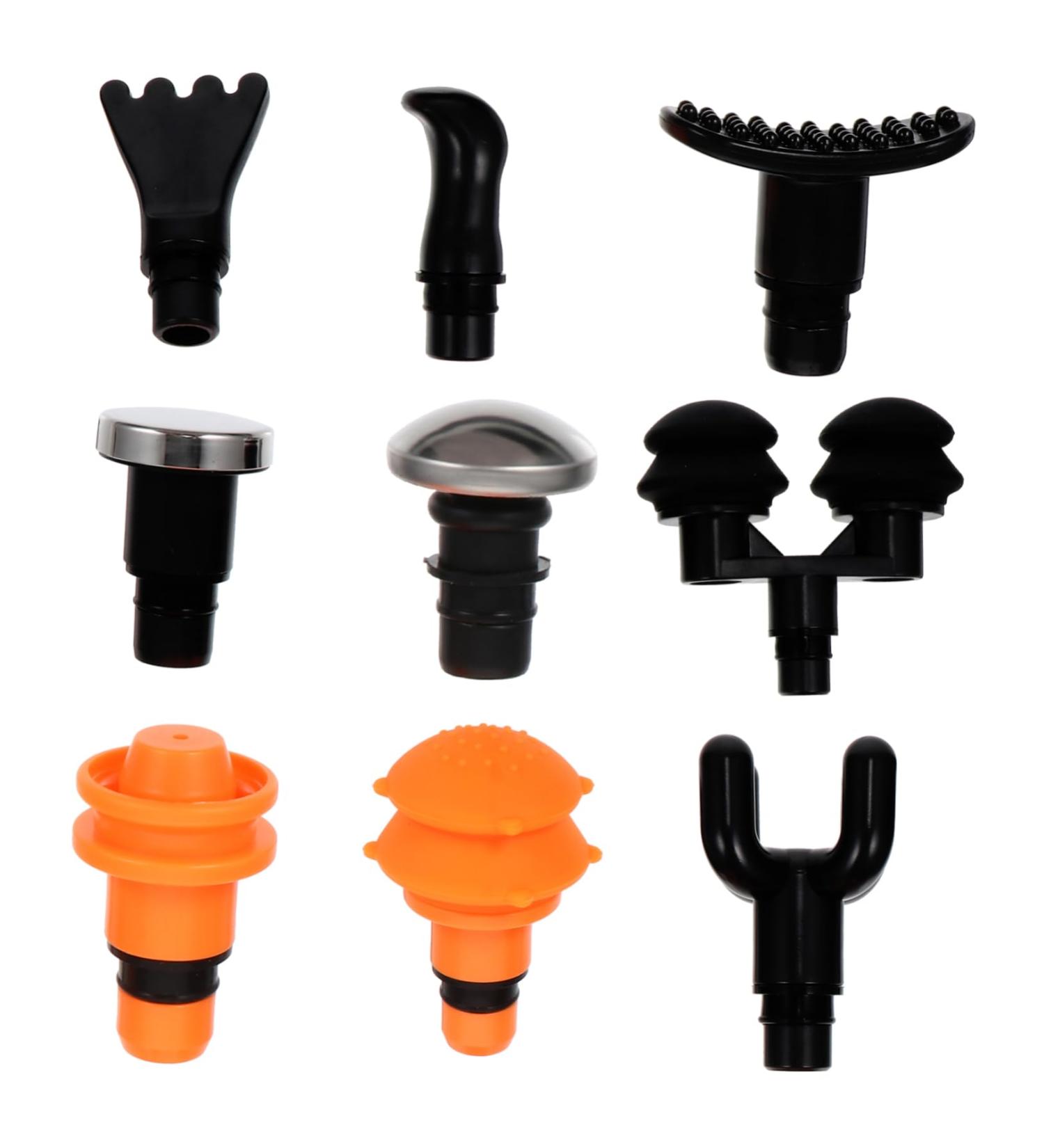Healvian 9-Piece Deep Tissue Massage Head Set - Fascia Gun Attachments for Deep Fabric Therapy - Buy Online on GoSupps.com