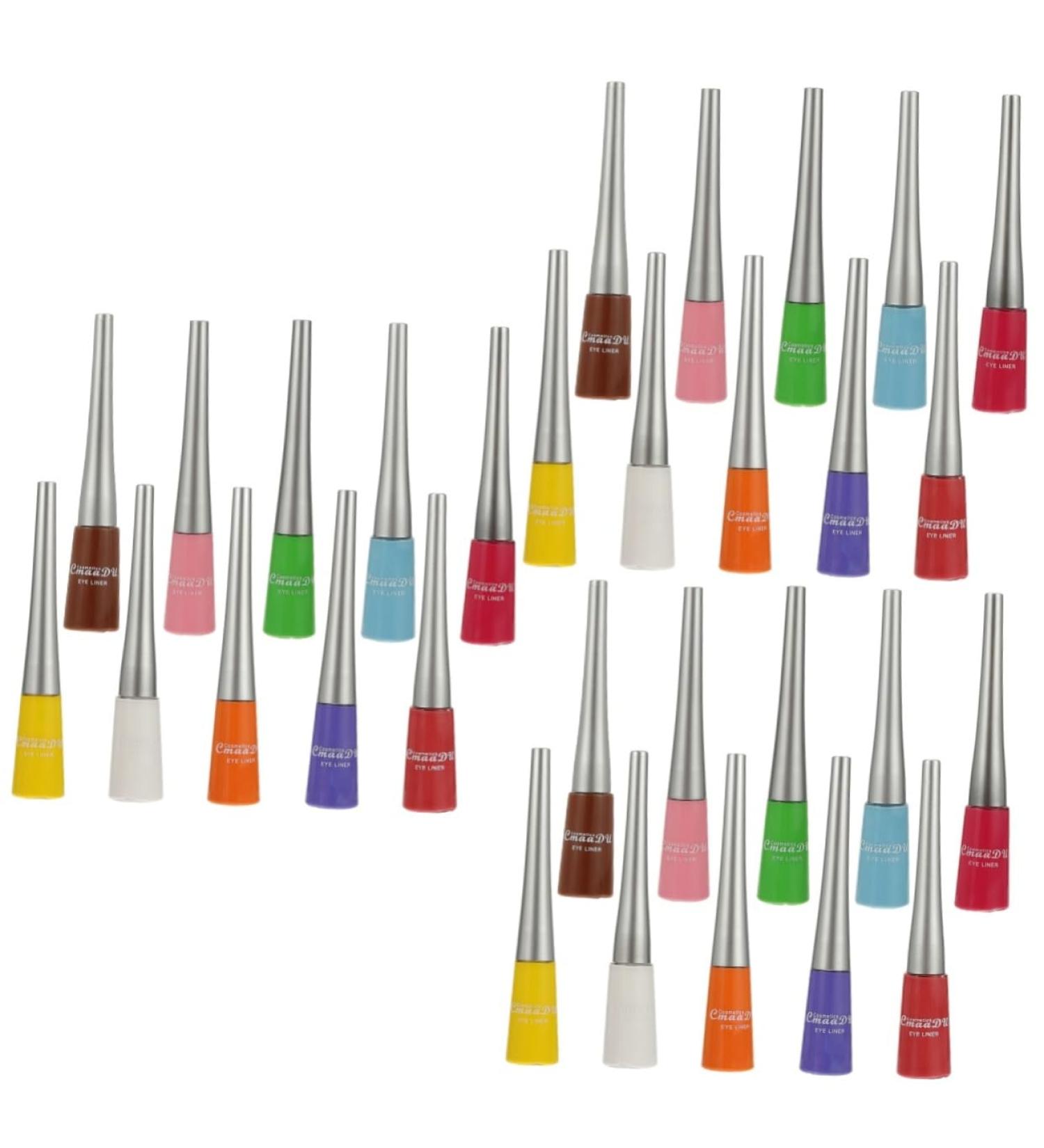 LALAFINA 30 Pcs Colored Liquid Eyeliner Waterproof Eyeliner Liquid Eyeliner Pencil Liquid Eyeliners Cosmetics 1 count (Pack of 1) Assorted Colorx3pcs - Buy Online on GoSupps.com