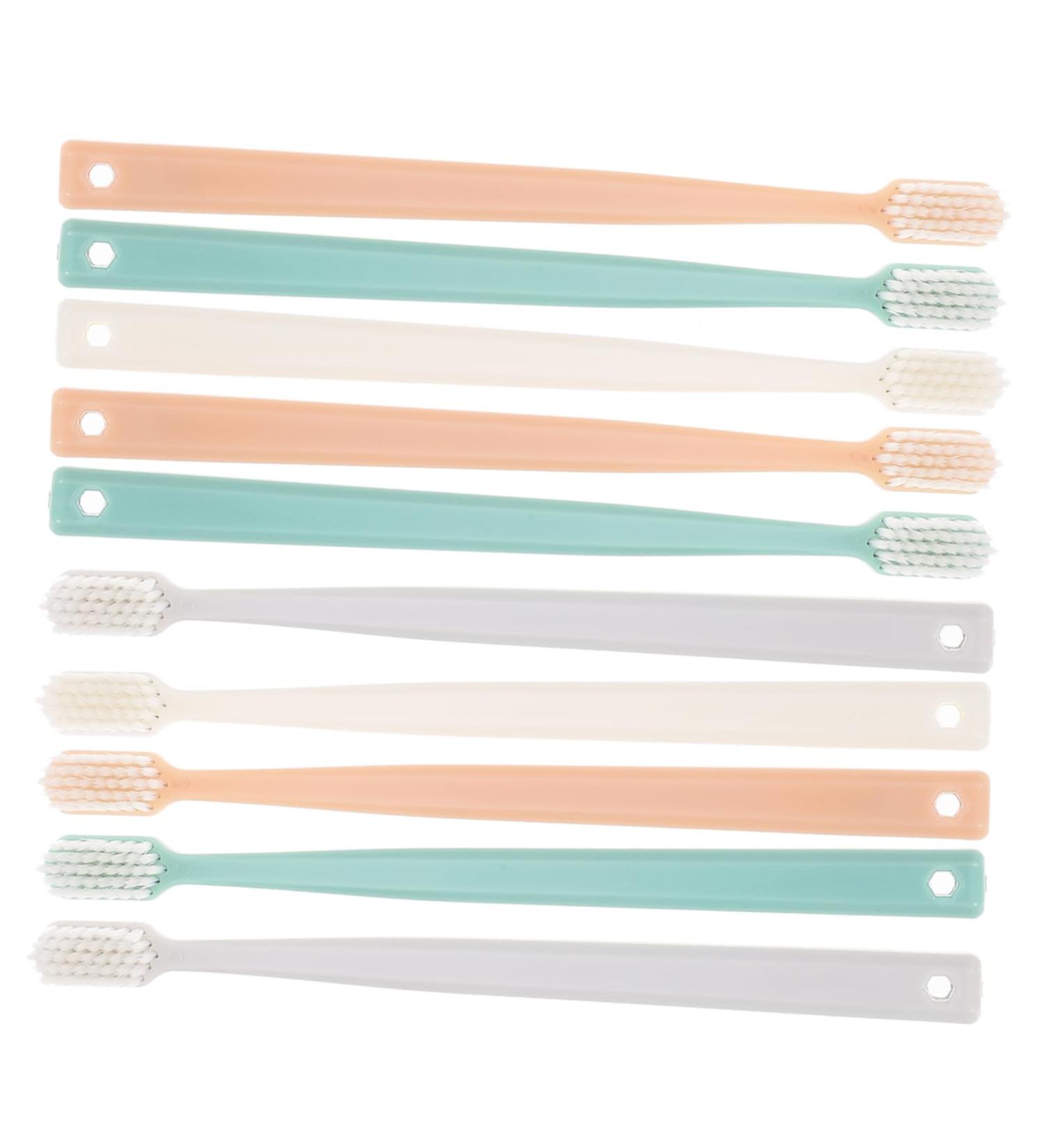 Ipetboom Soft Travel Toothbrush - Ergonomic Toothbrush for Adults | 10 Pack Travel-Friendly Oral Care Accessories - Buy Online on GoSupps.com