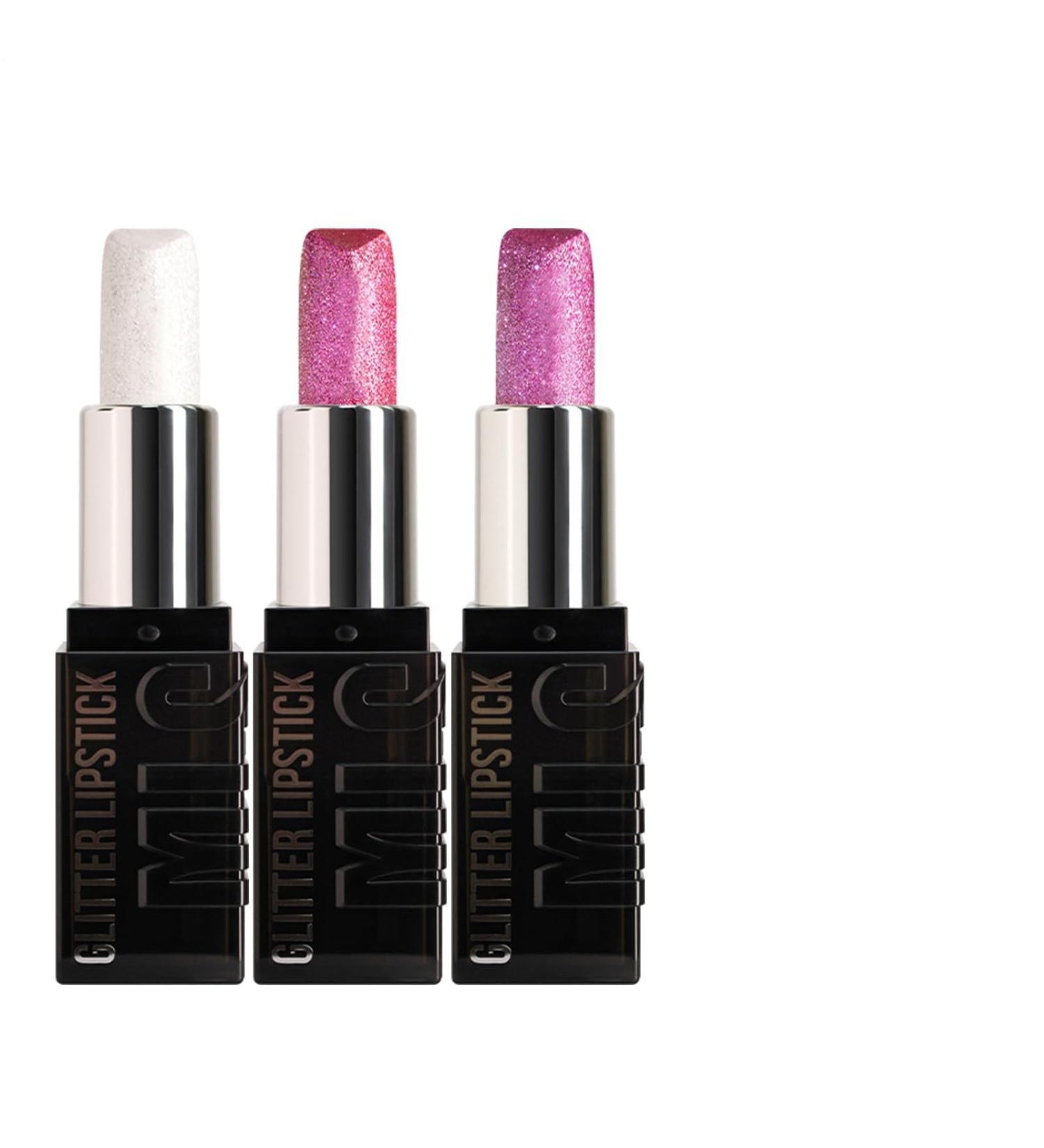 Set of 3 glossy lipsticks for everyday use parties travel the office home women and girls Valentine's Day - Buy Online on GoSupps.com