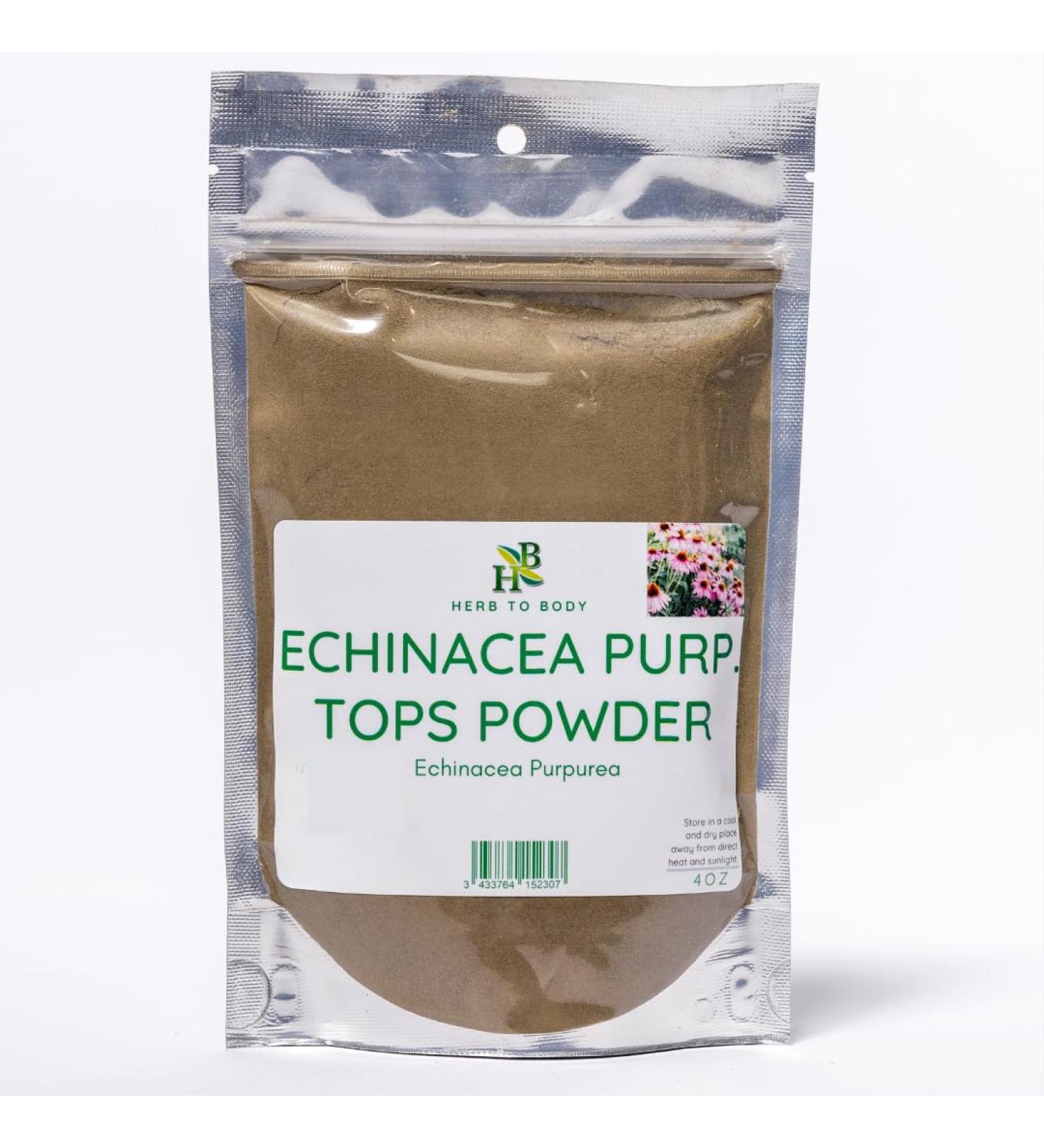 Herb To Body Echinacea Purpurea Tops Powder | Echinacea Purpurea | Wildcrafted | 4oz