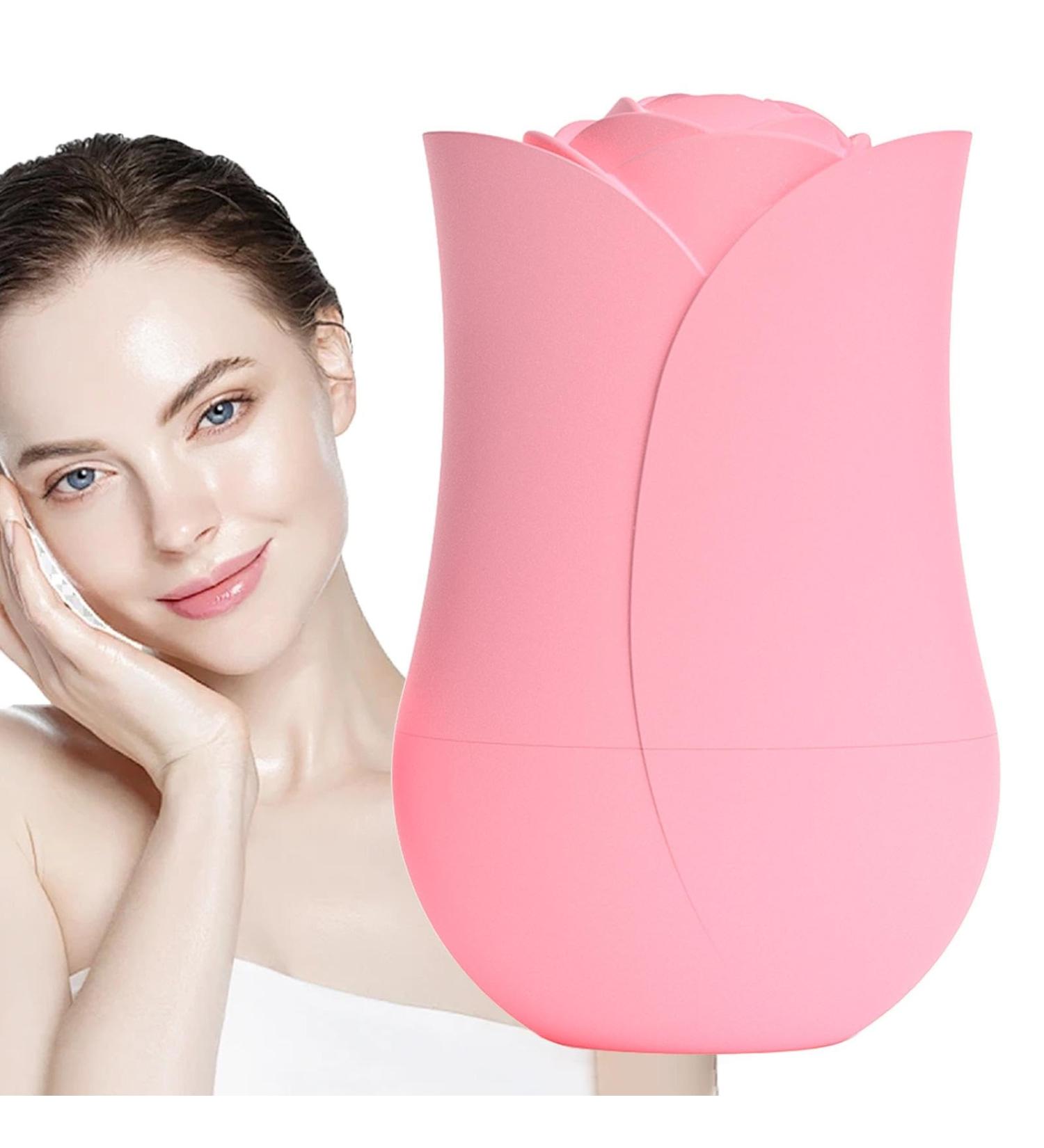 Ice Face Roller | Small Ice Cube Roller Ice Roller for Face and Eye Facial Beauty Ice Roller Skin Care Tools Ice Facial Cube Silicone Ice Mold Pink - Buy Online on GoSupps.com
