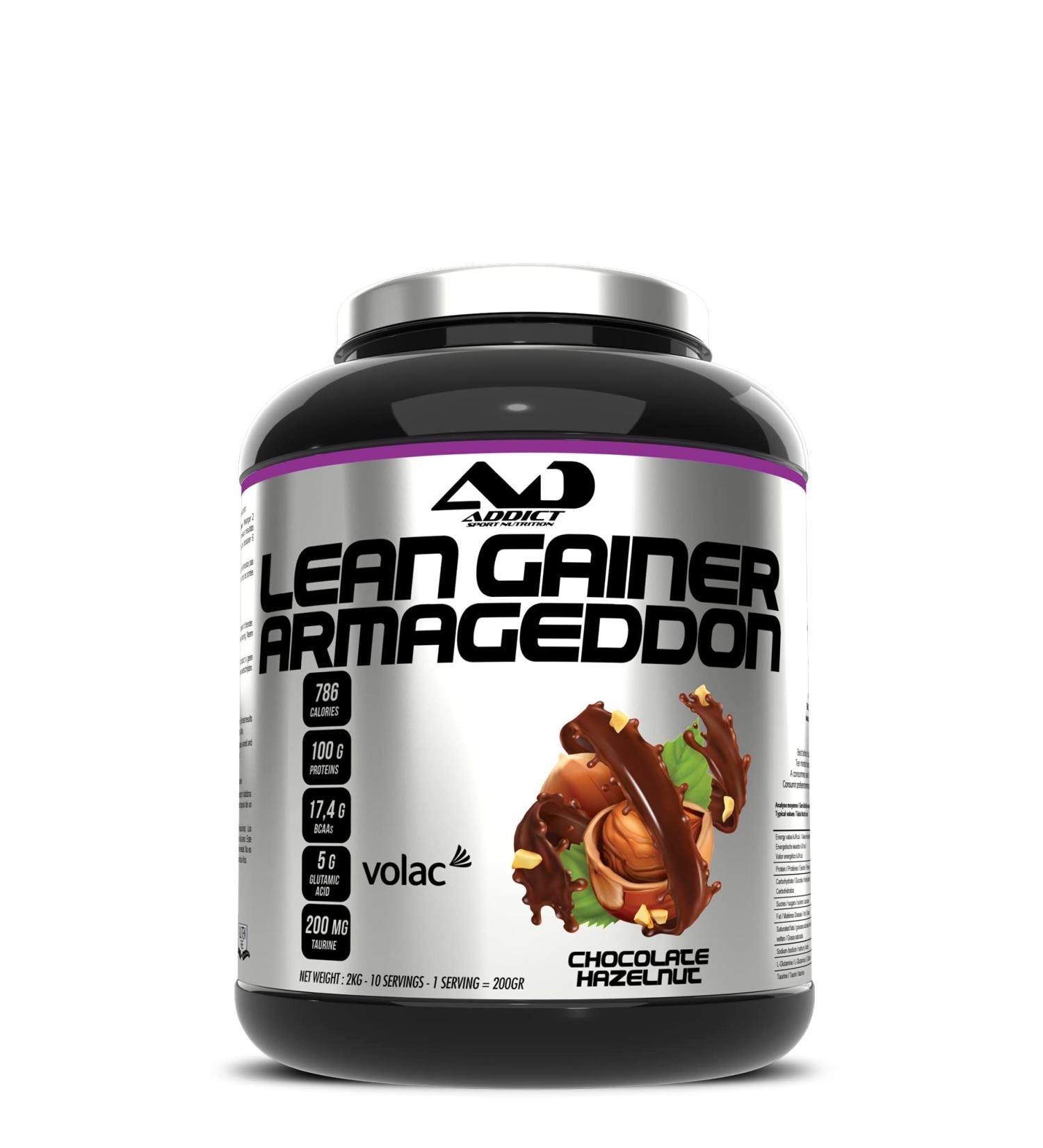 Addict sport nutrition - Armageddon - Prot ine de musculation - 100g de prot ines par portion - Gainer avec whey rapide BCAA L-Glutamine et Maltodextrine - Prise de masse - 2 Kg -Chocolat - noisette Chocolat noisette 2 kg (Lot de 1) - Buy Online on GoSupps.com