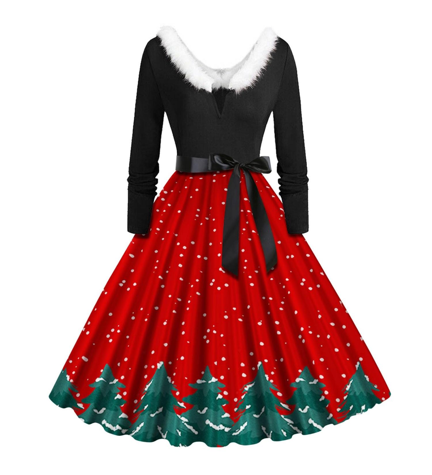 Shop Hanxiulin Sexy Christmas Sweater Dress | Long Sleeve Party Dresses for Women - Autumn Winter Collection - Buy Online on GoSupps.com
