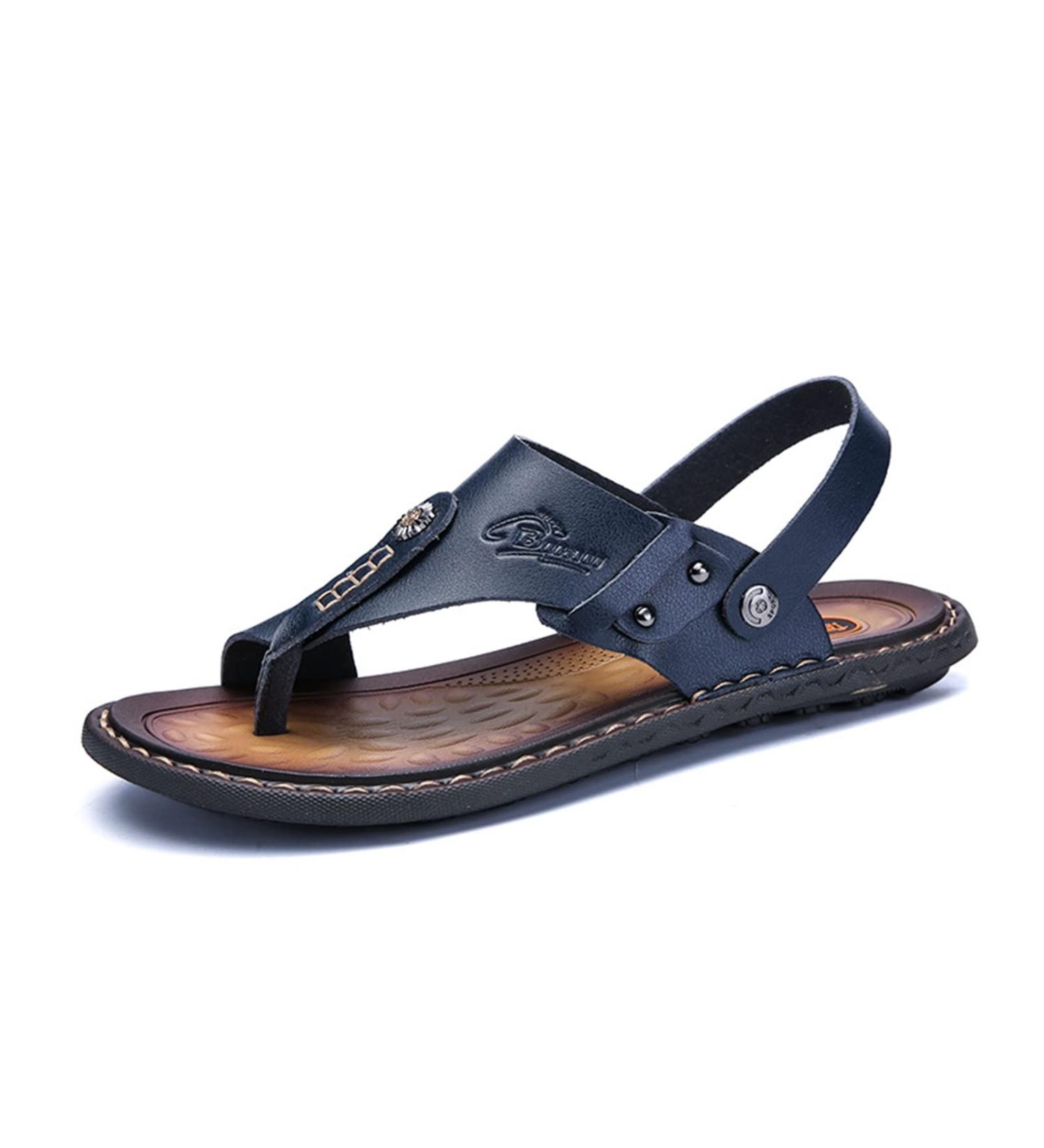 Bunion Orthotic Sandals Men's - Summer Quick-Drying Toe Separate Flat Beach Shoes - Clip Toe Bunion Corrector Flip Flops | Pain Relief Hallux - Size 7.5 Blue - Buy Online on GoSupps.com