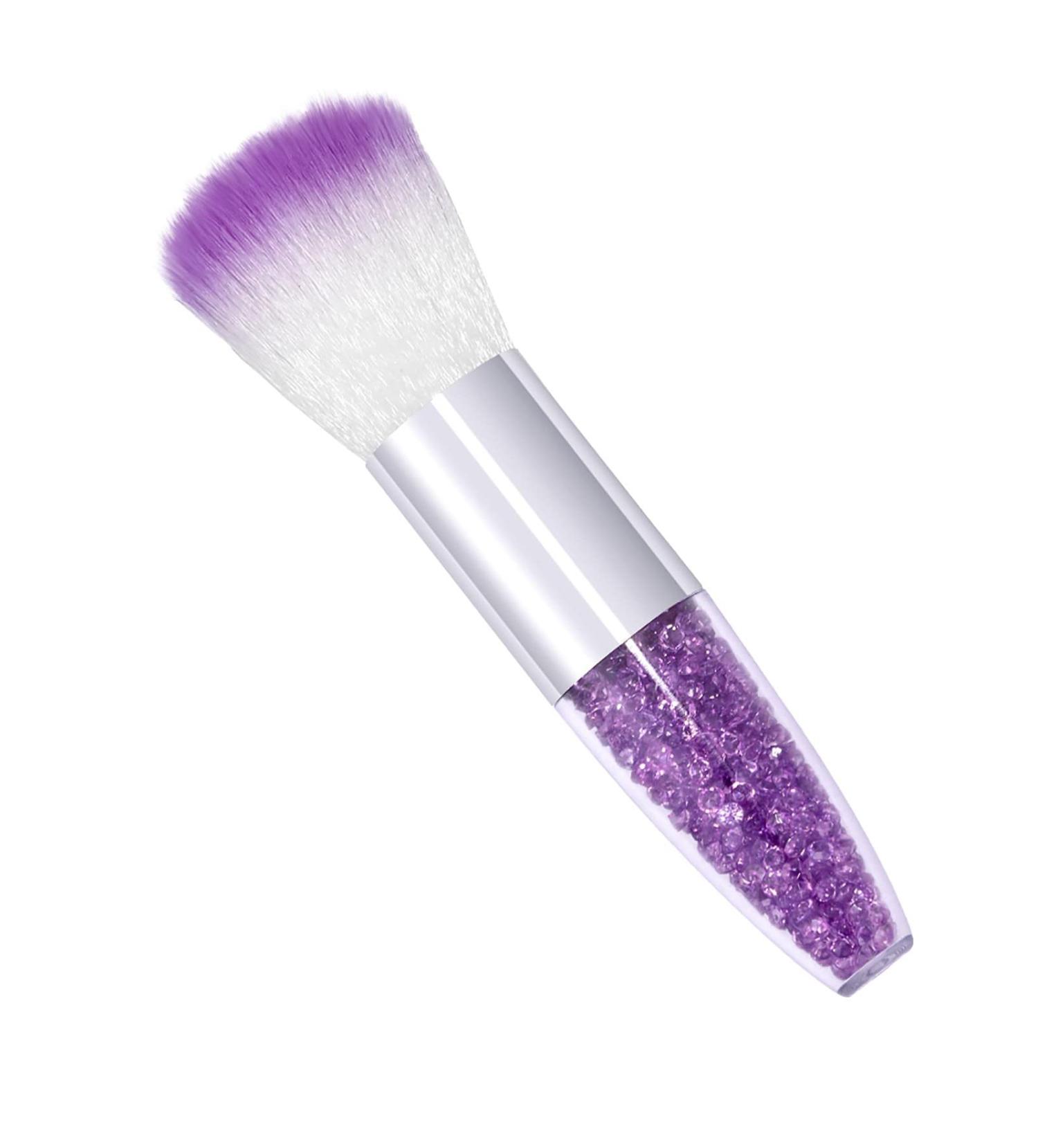 Makeup Brush Set Travel Powder Blusher Brush Portable For Powder Blusher Polished Wet Hair Brush(Color:Purple) One Size Purple