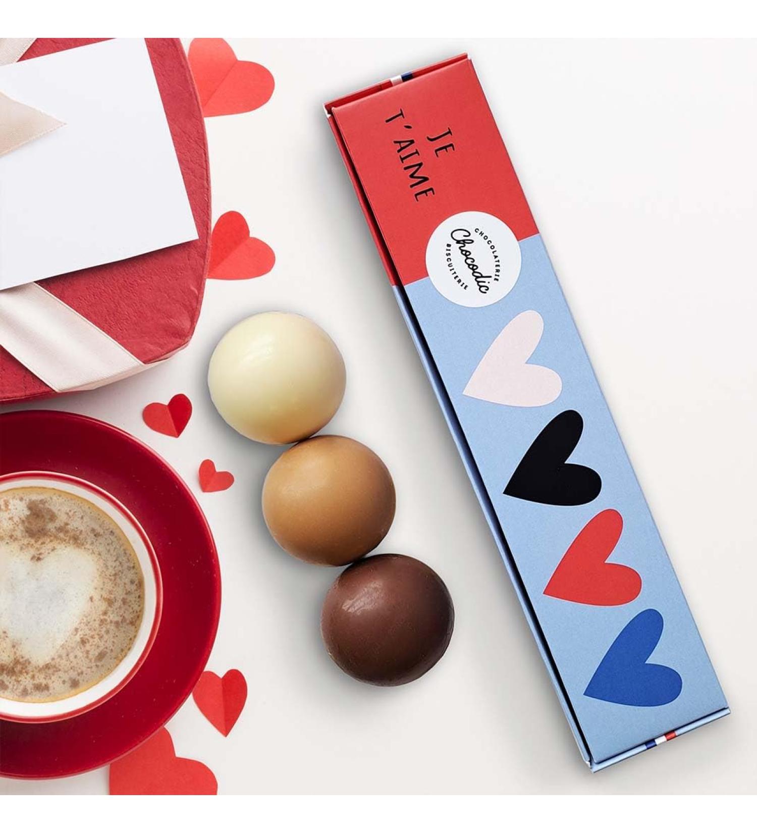 CHOCO COCOA BOMBS TO MELT IN YOUR HOT MILK - ARTISANAL CHOCOLATE - CHOCOLATE HEART VALENTINE'S DAY - Buy Online on GoSupps.com