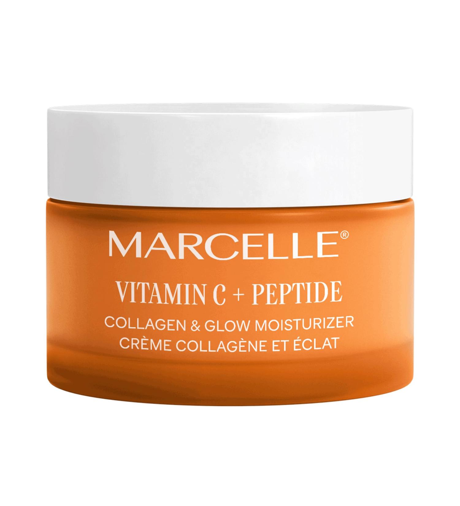 Marcelle Vitamin C + Peptide Collagen & Glow Moisturizer Day & Night Cream Brightening & Smoothing Vegan Cruelty-Free Hypoallergenic Non-Comedogenic Paraben-Free Fragrance-Free 50 mL - Buy Online on GoSupps.com