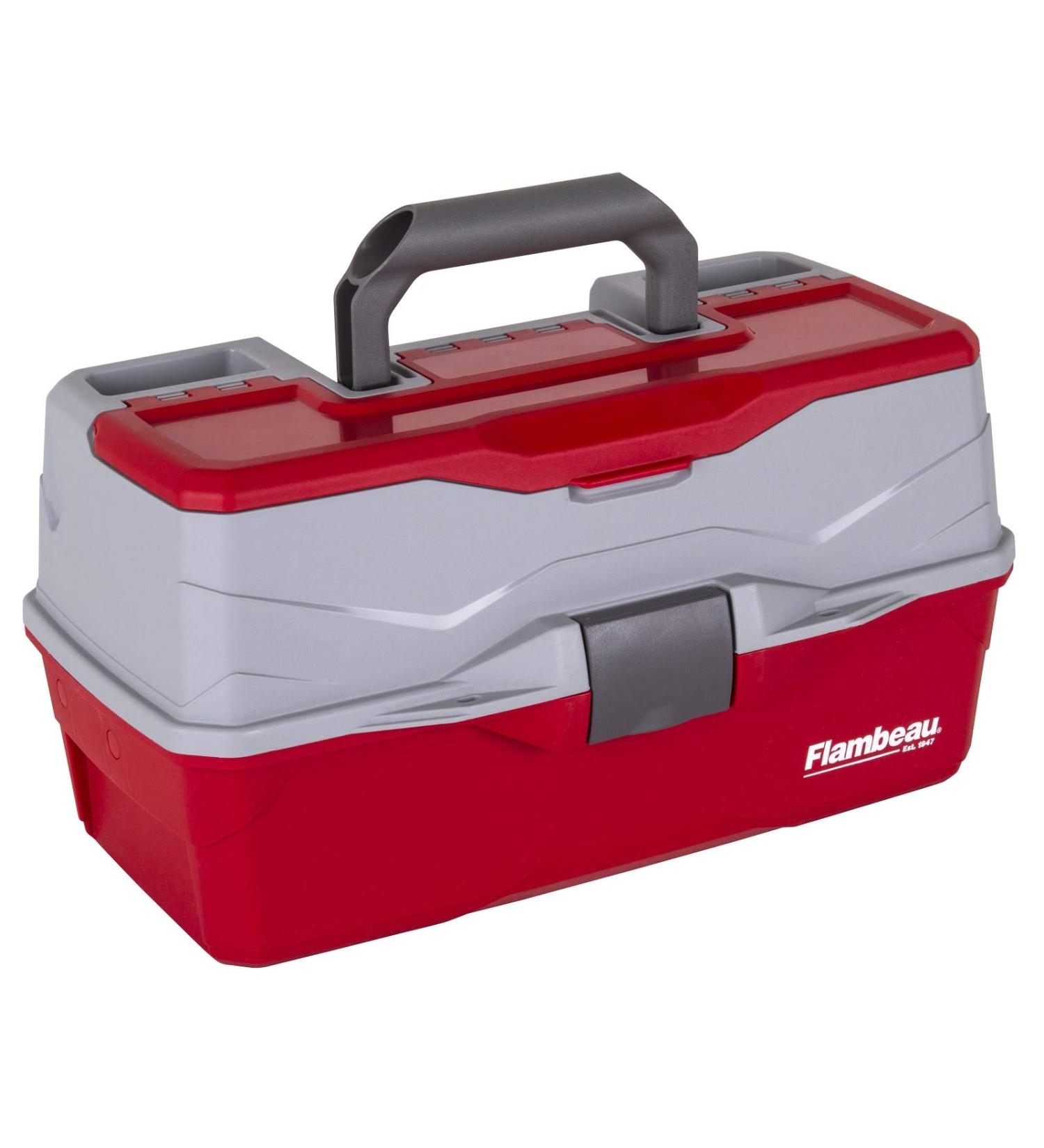 Flambeau Outdoors 6383TB 3-Tray Tackle Box - Red/Gray - Buy Online on GoSupps.com