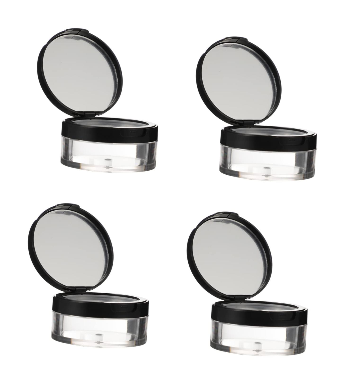 Housoutil 4pcs Loose Powder Box with Mirror Bath Powder Case Makeup Powder Case Refill Travel Packing Box - Buy Online on GoSupps.com
