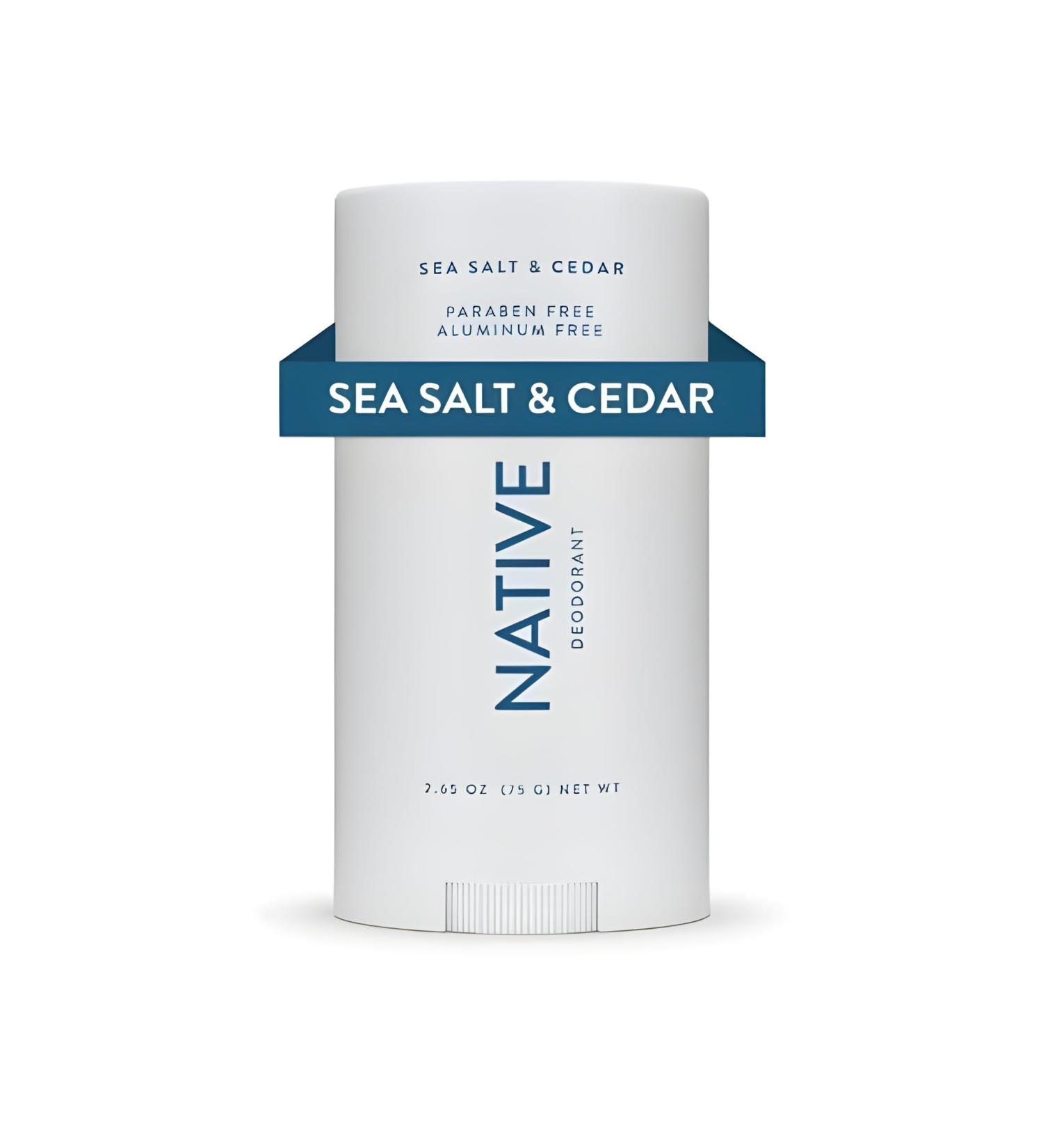 Buy Native Deodorant Sea Salt & Cedar - Aluminum Free for Men & Women 2.65oz (1 Pack) - International Shipping Available - Buy Online on GoSupps.com