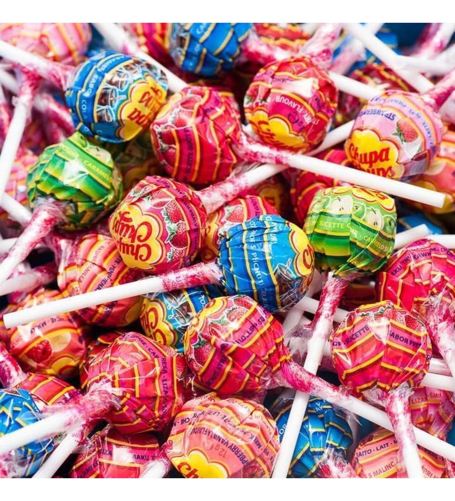 150 x Bulk Bag Of Chupa Chups Lollipops (12g Each Standard size) Mixed Flavours Including Cola Apple Strawberry and Strawberry and Cream