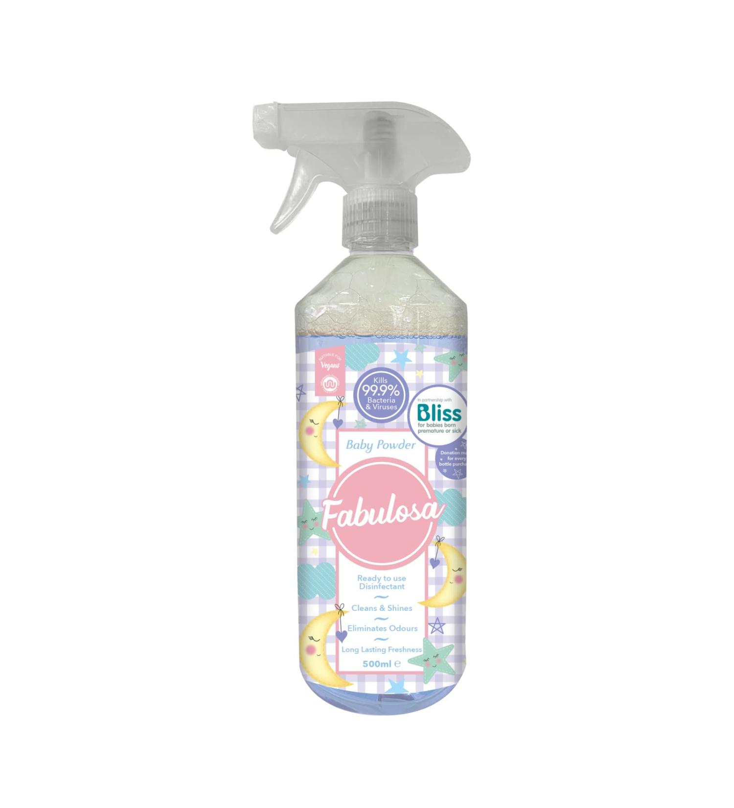 Fabulosa Antibacterial Disinfectant Spray 500ml - Individual Bliss Baby Powder Scent - Multi-Surface Cleaner - Buy Online on GoSupps.com
