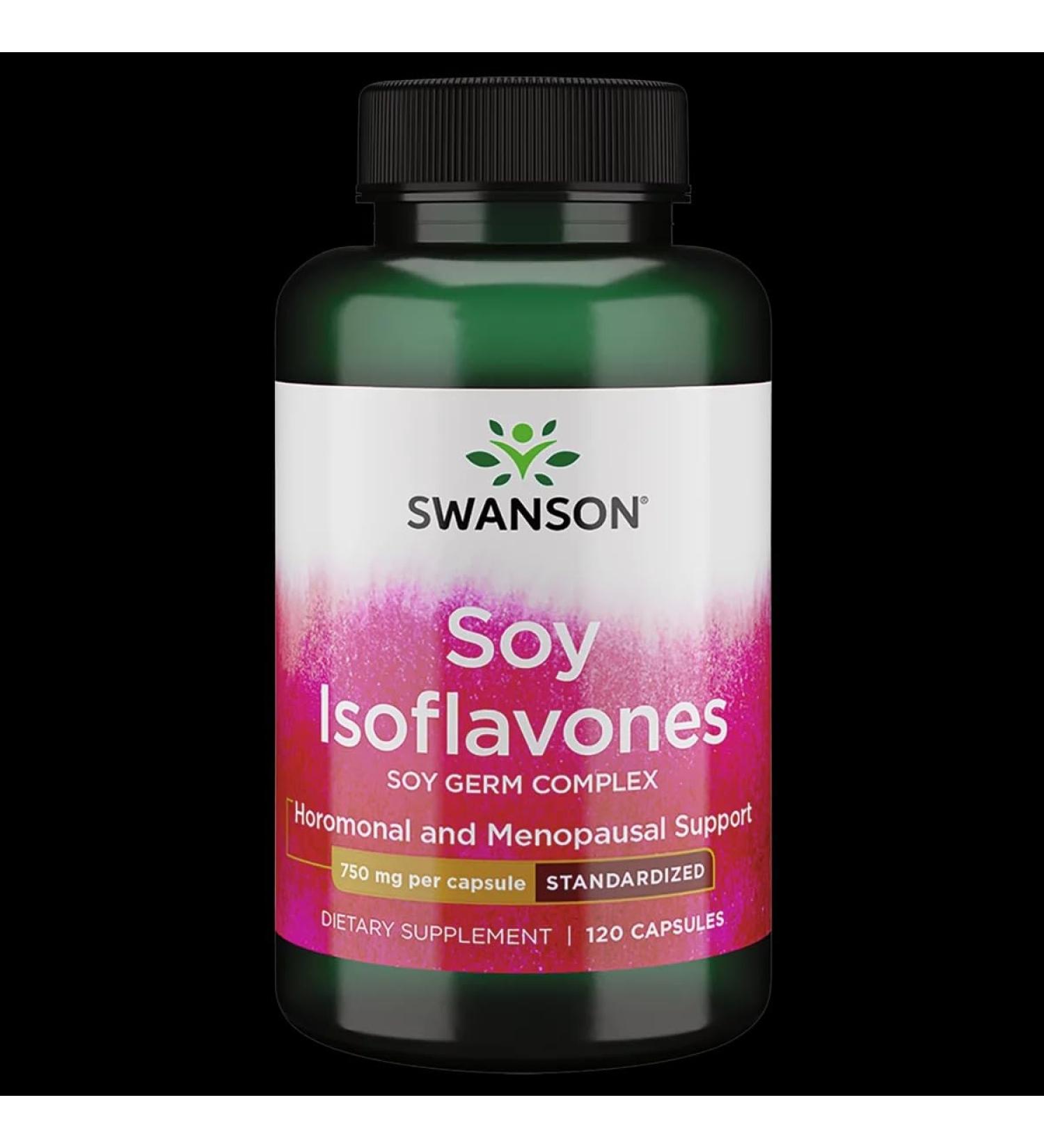 Isoflavones Menopause Supplements - Promotes Bone Health & Cardiovascular Maintenance - 120 Capsules 750mg - Buy Online on GoSupps.com