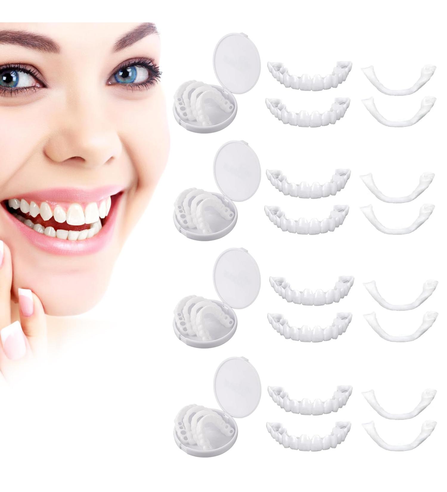4 PCs Adjustable Dentures for Plug-in False Teeth | Full Dental Prosthesis & Snap Lock Veneers - Buy Online on GoSupps.com