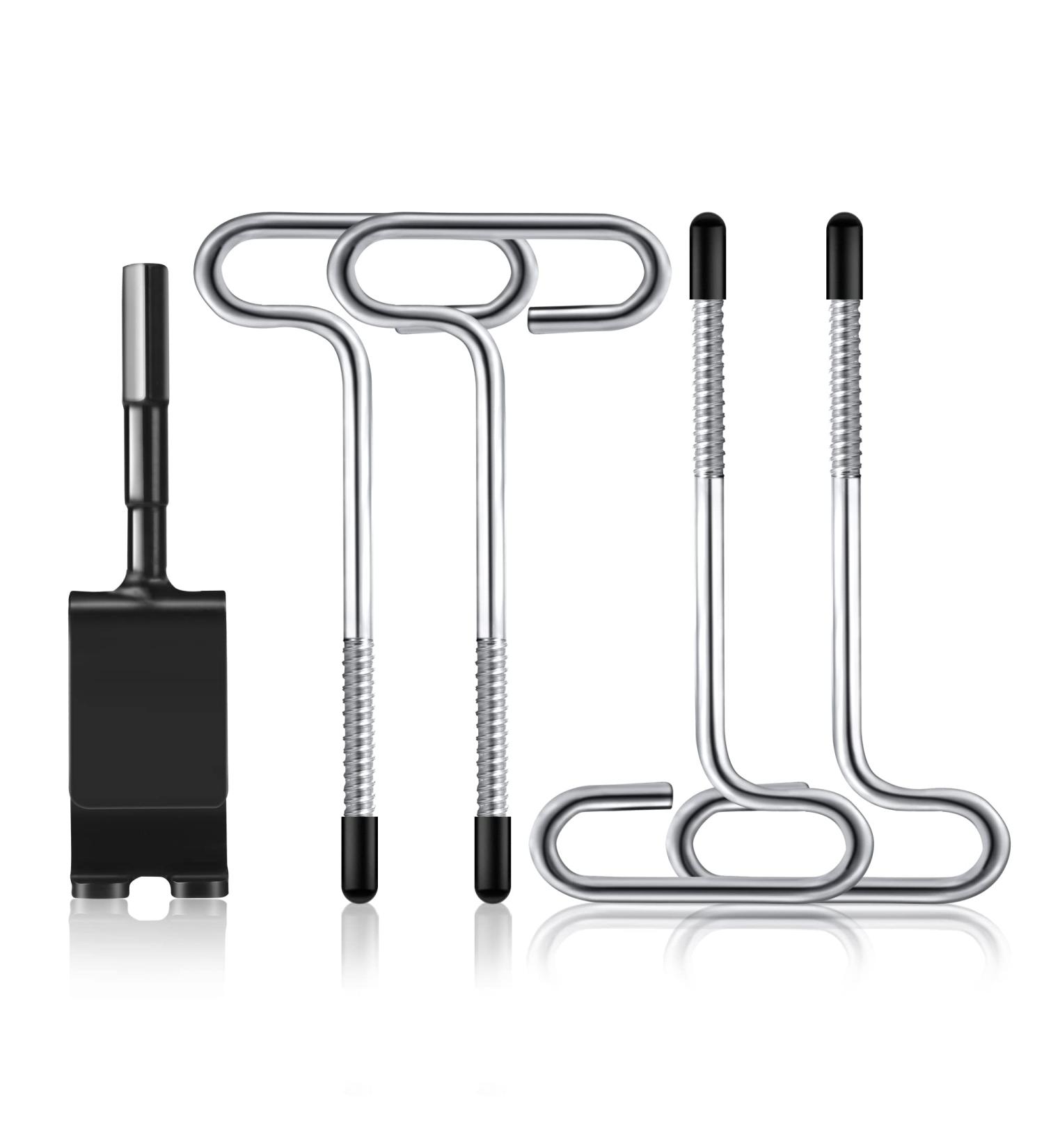 LFUTARI Ice Anchor Tool Kit - 1pc Drill Adapter & 4pcs Threaded Pegs for Ice Fishing Shelter Stake Nail - Universal Anchors Tool Set for Sewing Ice Inserts - Buy Online on GoSupps.com