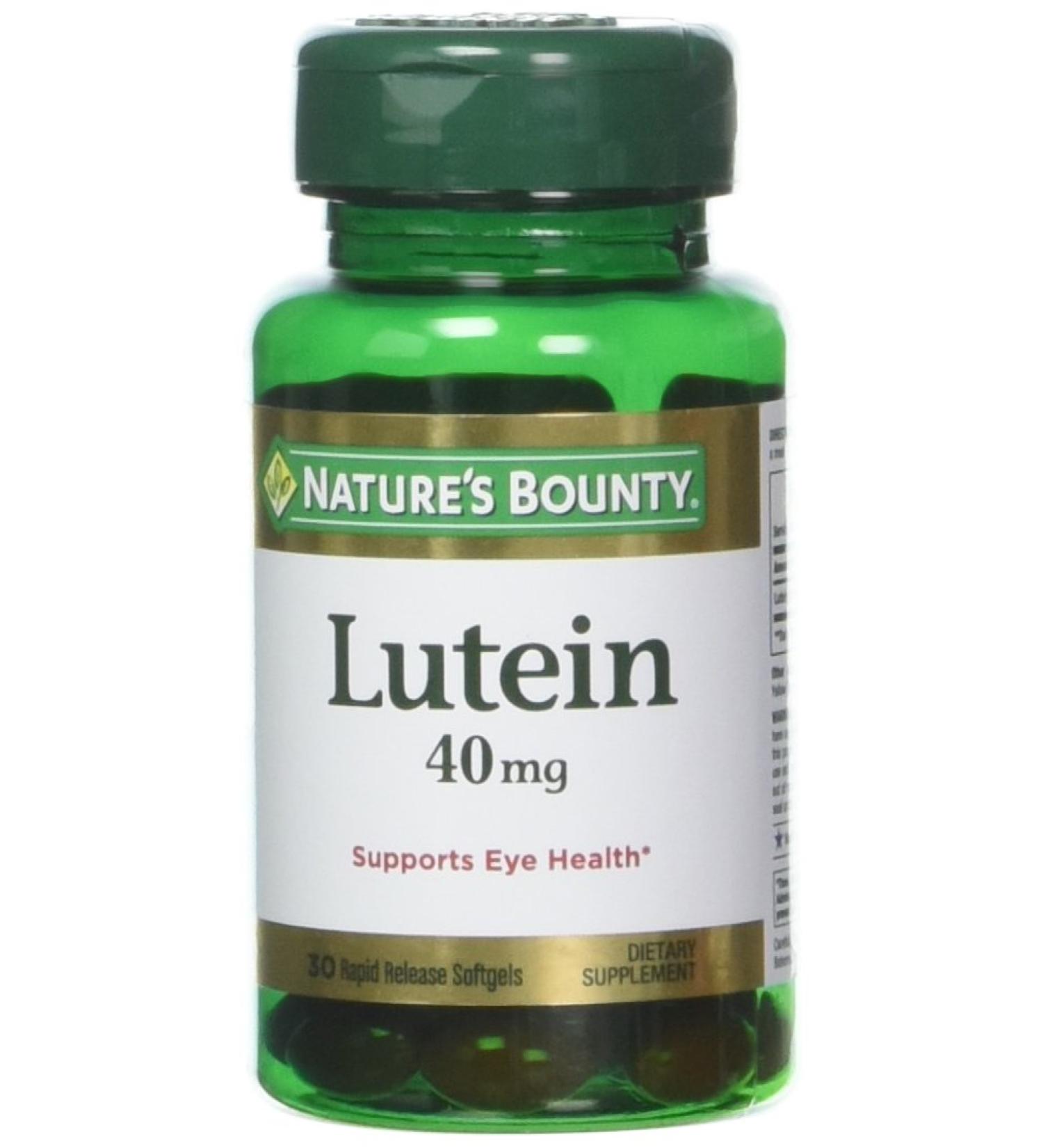 Nature's Bounty Lutein 40mg 30-Count Pack of 4 - Eye Health Support - Buy Online on GoSupps.com