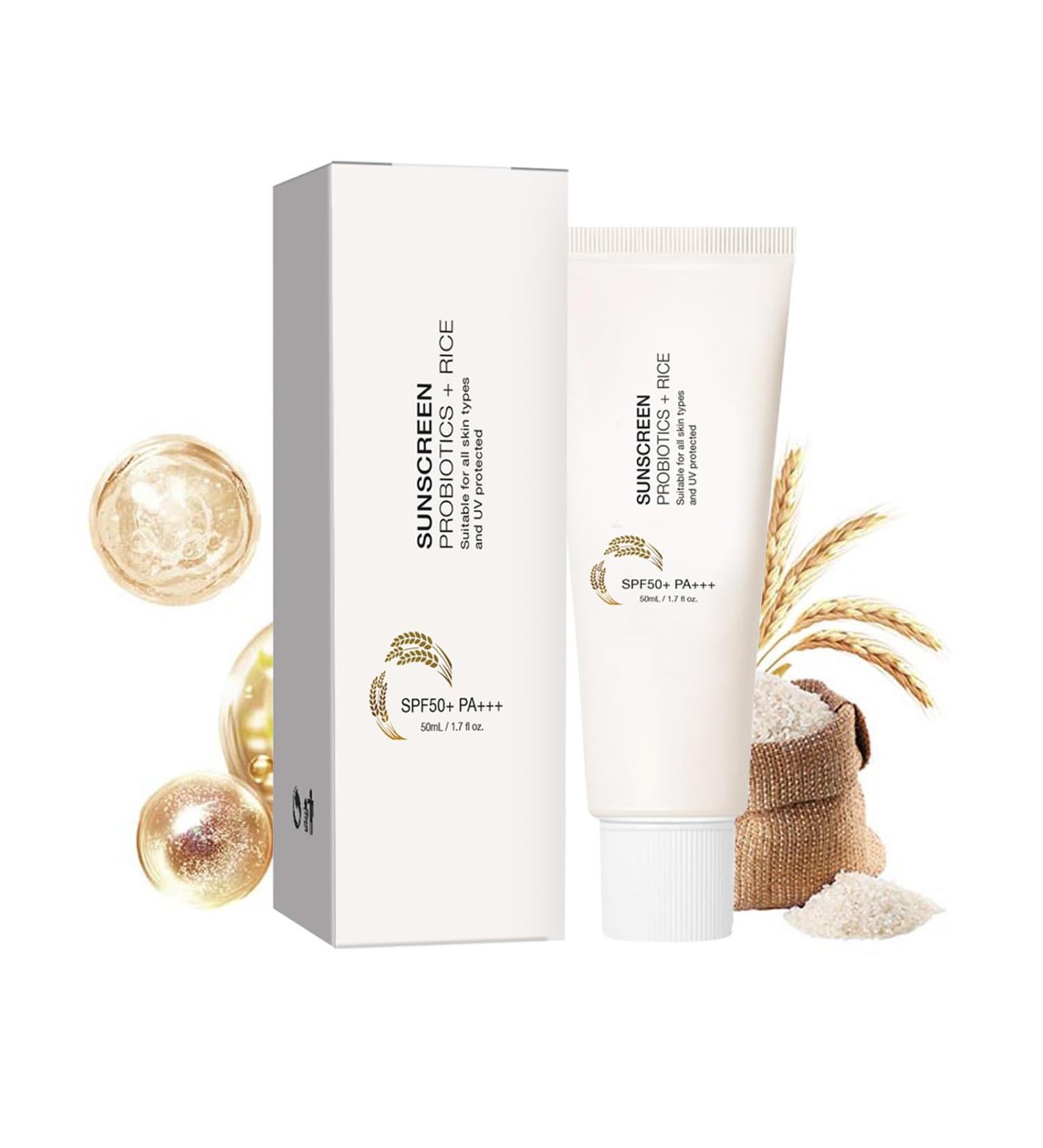 LMDGDS Rice Probiotics Sunscreen Spf 50+ facial sunscreen for sensitive skin sunscreen with rice extracts 50 ml - Buy Online on GoSupps.com