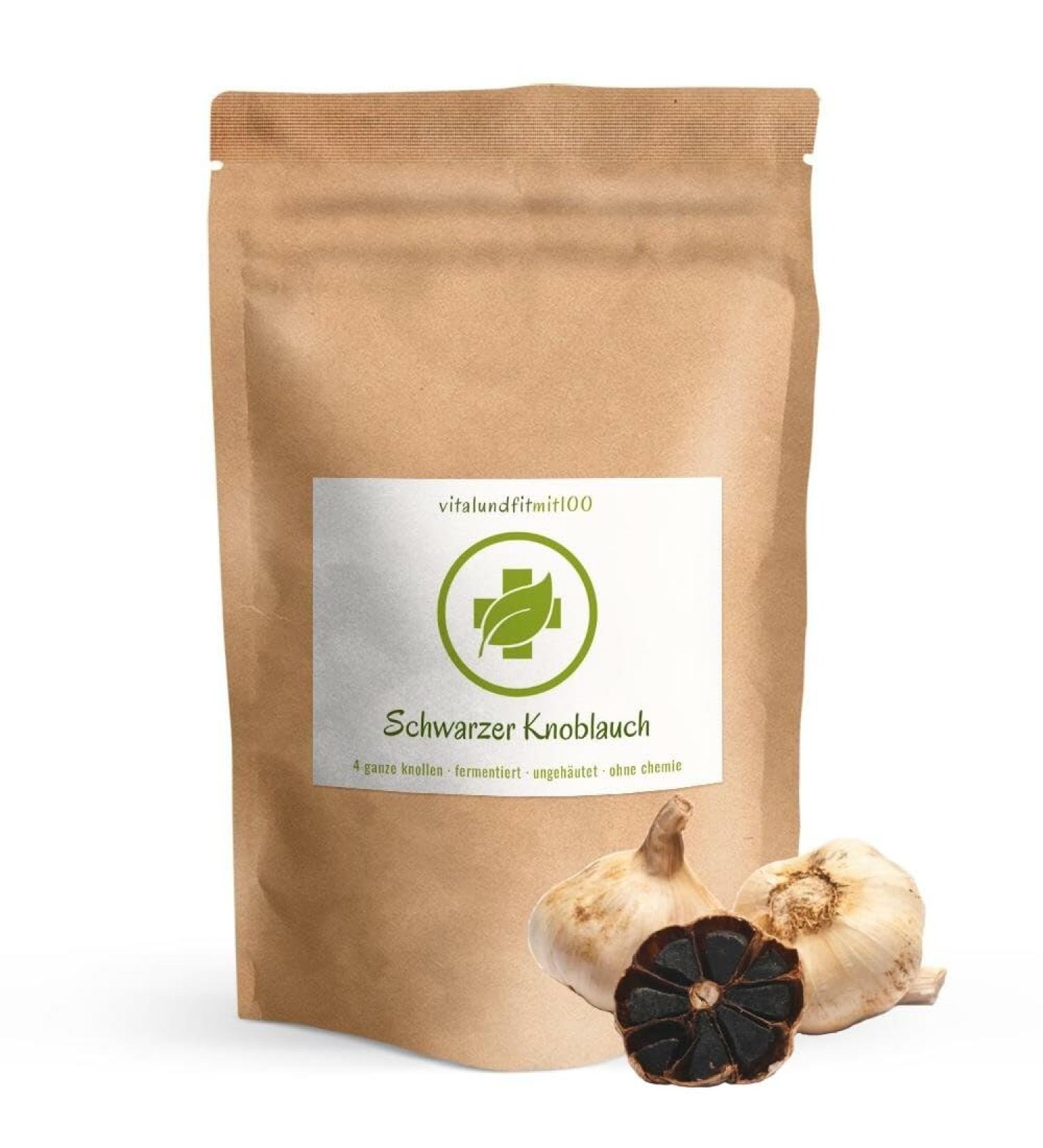 Buy Black Garlic - 4 Tubers - Fermented Superfood from Spain - No Additives Non-GMO Odorless & Tasteless - International Shipping Available - Buy Online on GoSupps.com