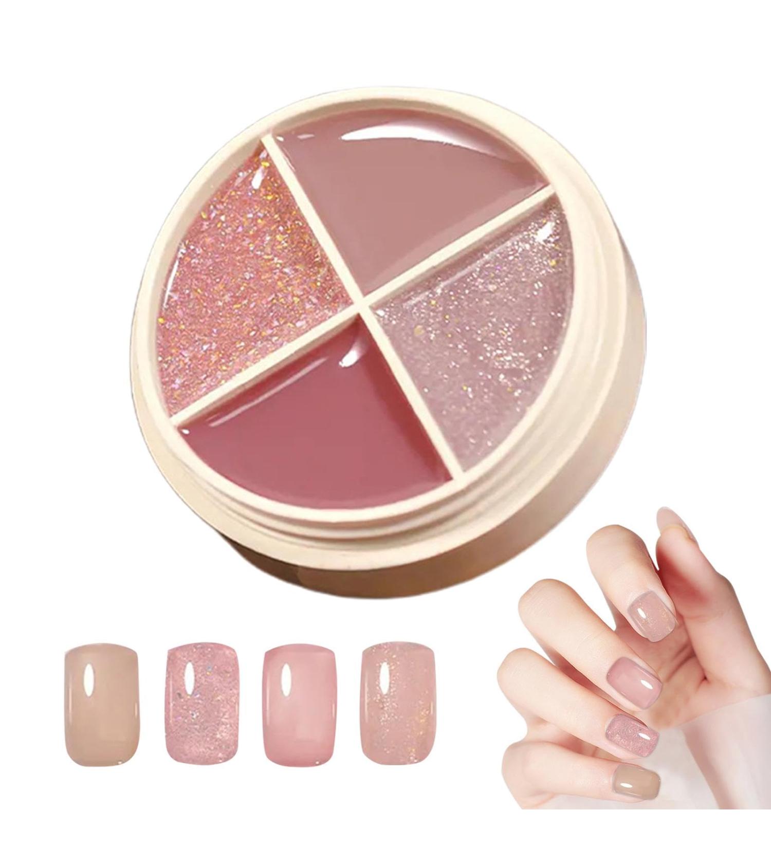 4 Colors Solid Nail Gel Palette | Nail Mud Gel Polish Kit Strong Acrylic Tips Painting Set Solid Nail Gel Glue for Soft Gel Nail Tips for 42 - Buy Online on GoSupps.com