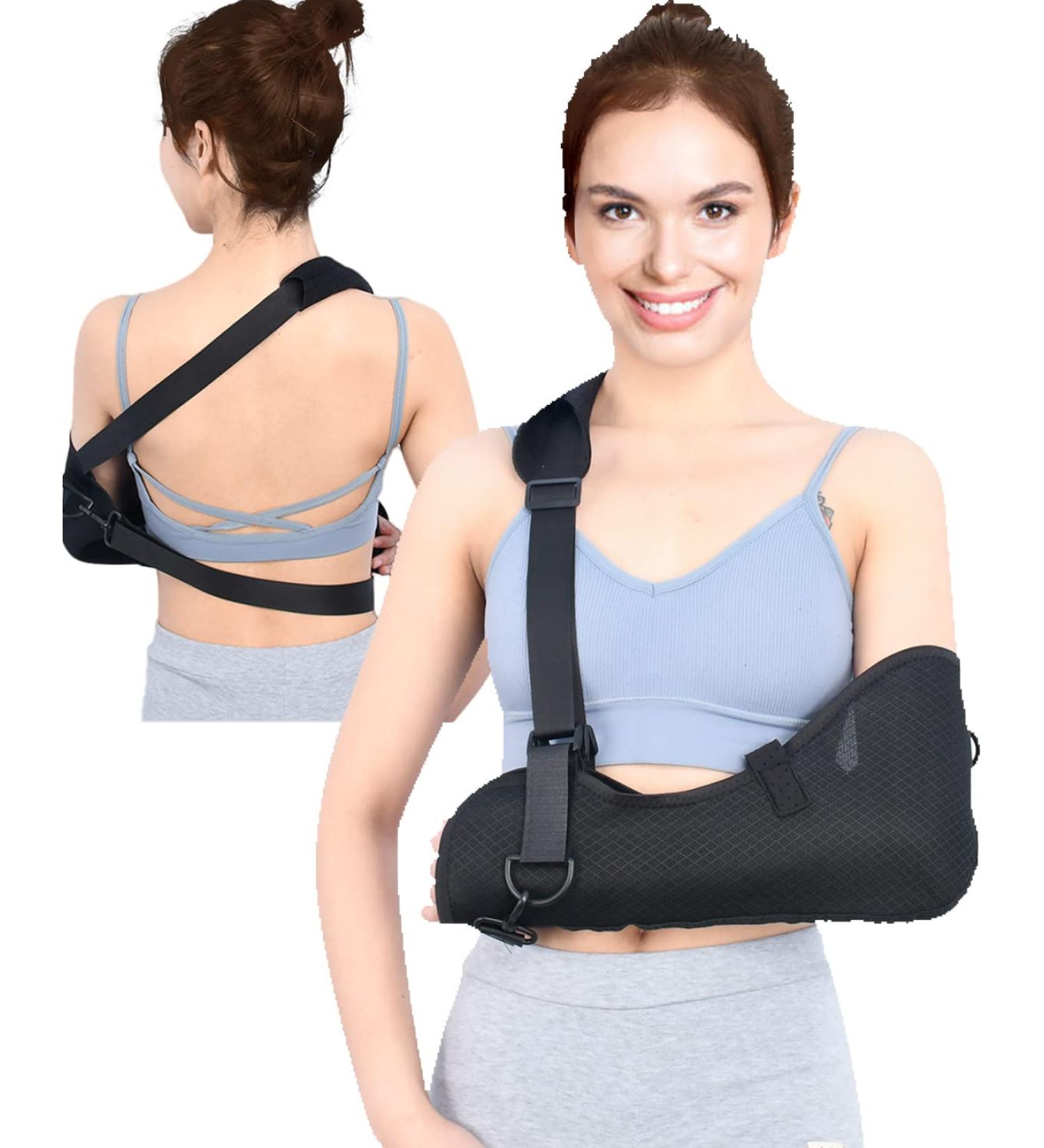 Medical Arm Sling - Adjustable Multi-Fixed Design for Comfort & Support | Fashionable Shoulder Elbow & Wrist Injury Relief for Men & Women - Black Adult - Buy Online on GoSupps.com