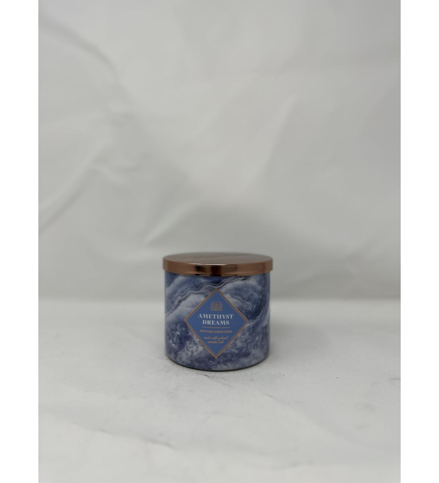 Amethyst Dreams 3-Wick Candle 14.5 oz / 411 g Made with Natural Essential Oils 2024 Blue