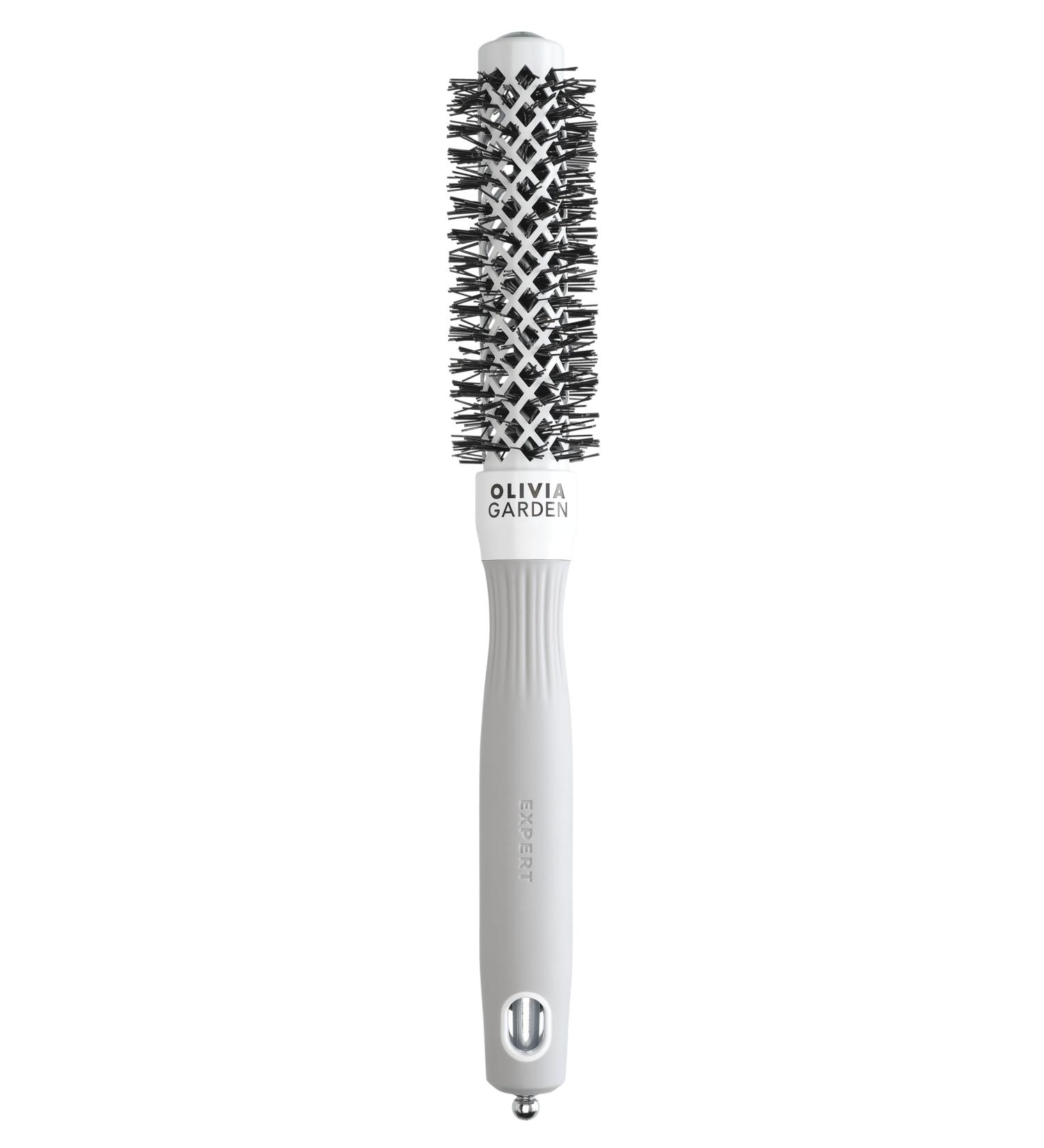 Olivia Garden Expert Blowout Shine Hairbrush | White & Grey | International Shipping Available - Buy Online on GoSupps.com