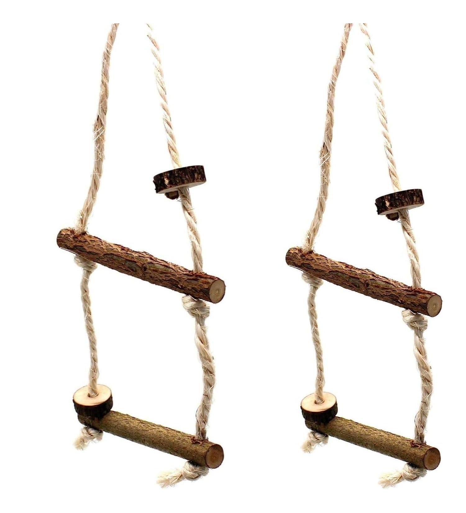 2X Double Swing Bird Swing for Budgies | Natural Wood Bird Perch | Shop Internationally - Buy Online on GoSupps.com