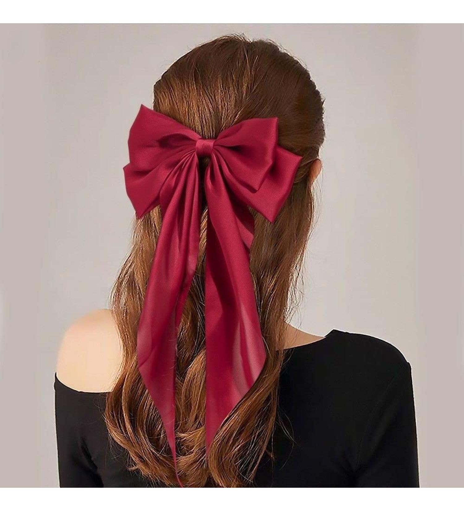 Duories Large Hair Clip - 40cm Elegant Fabric Hair Loop Pin for Women & Girls | Perfect for Thick & Thin Hair - Red Hair Accessories - Buy Online on GoSupps.com