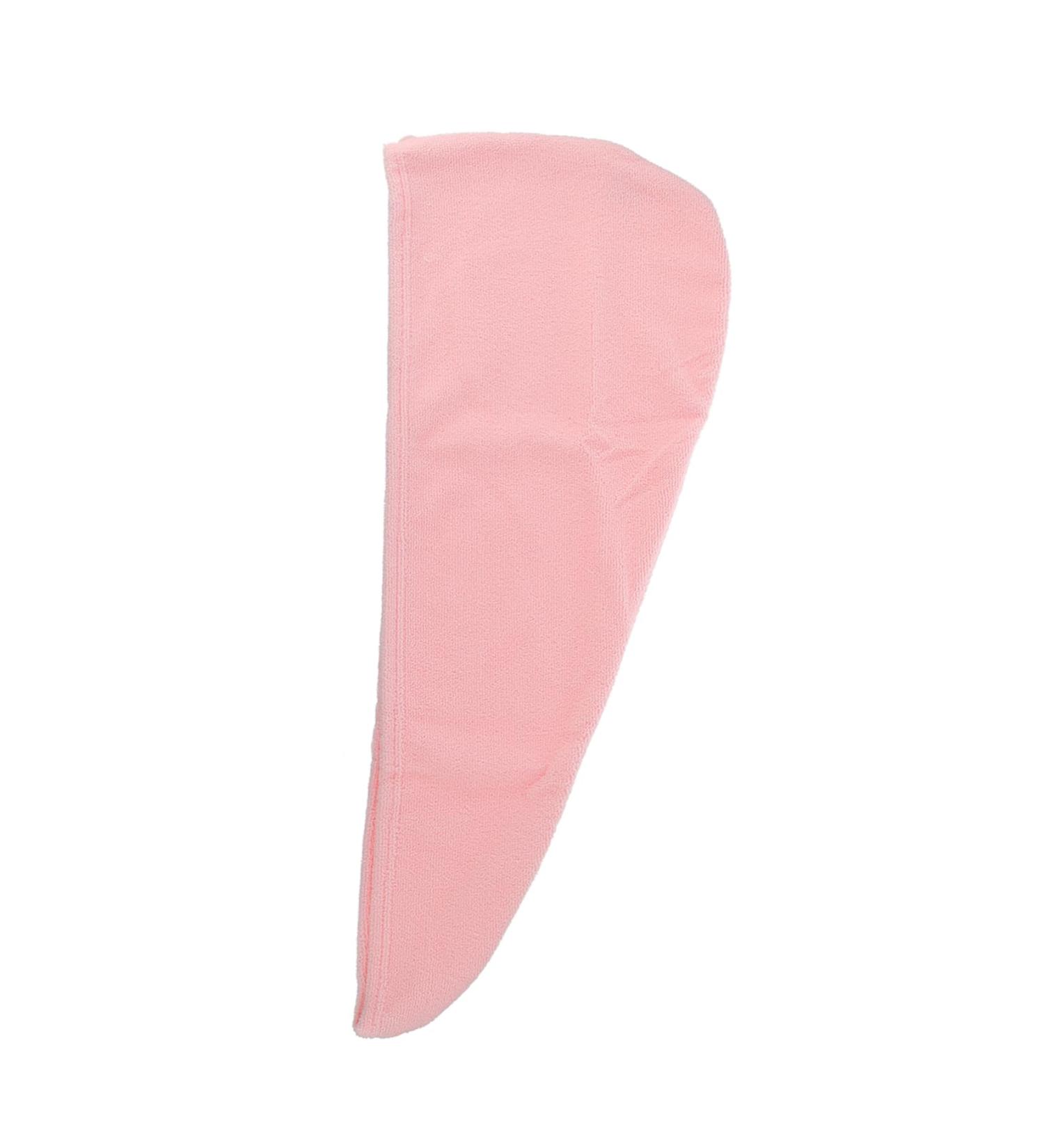Quick Dry Pink Hair Drying Cap | Healeved Thick Bathing Turban | International Shipping Available - Buy Online on GoSupps.com
