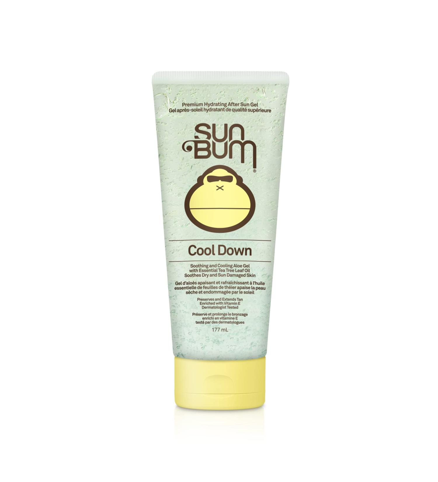 Sun Bum Cool Down Aloe Vera Gel | Vegan and Hypoallergenic After Sun Care with Cocoa Butter to Soothe and Hydrate Sunburn Pain Relief | 177ml / 6 oz
