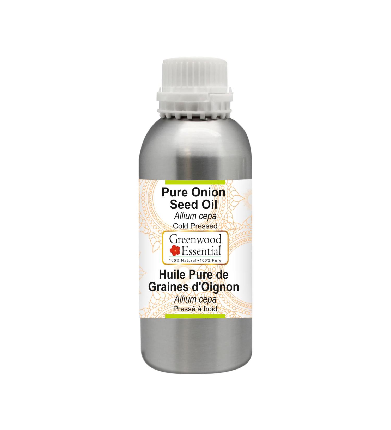 Greenwood Essential Pure Onion Seed Oil (Allium cepa) Cold Pressed 630ml (21 oz) - Buy Online on GoSupps.com