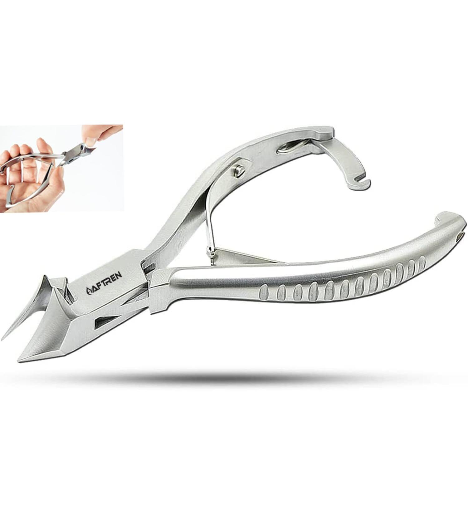 AFTREN 14cm Thick Ingrown Toenail Nippers Professional Nail Clippers Nail Clippers J2 Stainless Steel Pedicure Tools (Silver 5.5 Inch) Silver 5.5 Inch - Buy Online on GoSupps.com