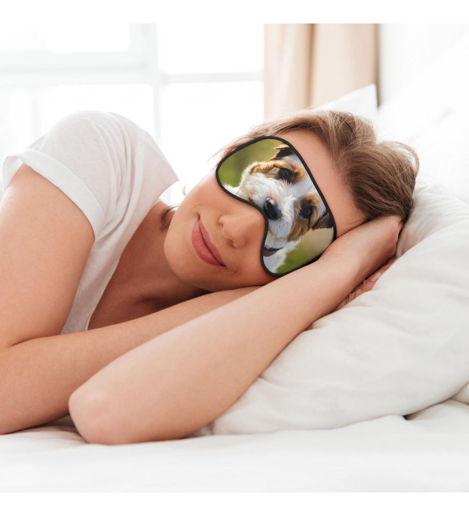 Cute Dog Print Soft Eye Mask | Comfortable Sleep Mask for Men & Women | Travel & Sleeping Essential - Buy Online on GoSupps.com