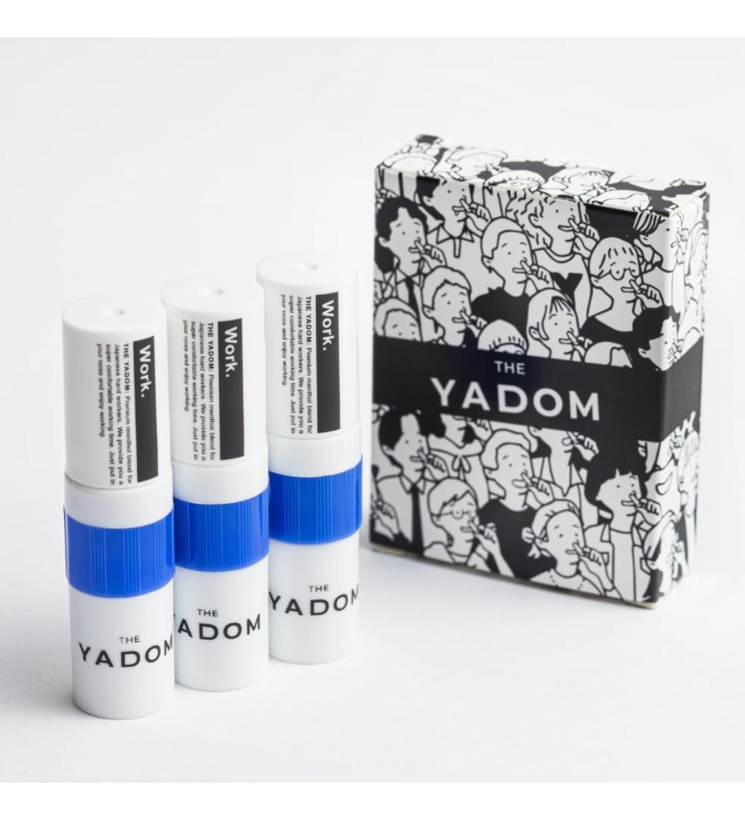 THE YADOM | Nasal Inhaler | Natural Ingredients & Extra Strong Menthol | Infused with Essential Oils for Clear Breathing Focus & Energy | Portable & Long-Lasting (Pack of 3)