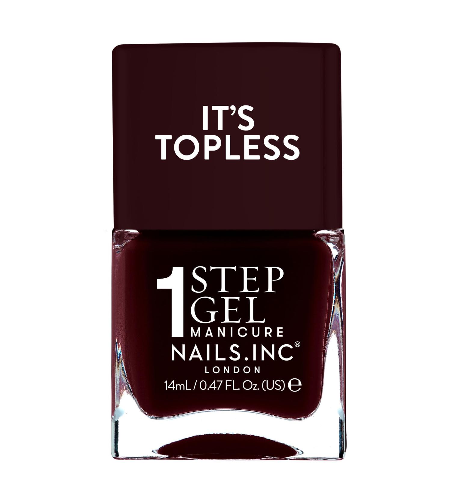  Nails Inc Nails Inc Topless Billie UV Free Nail Polish - 1 Step Manicure Up to 8 Days - Quick Drying - Vegan & 21-Free - For Children & Adults - No Base Coat & Top Coat - Buy Online on GoSupps.com