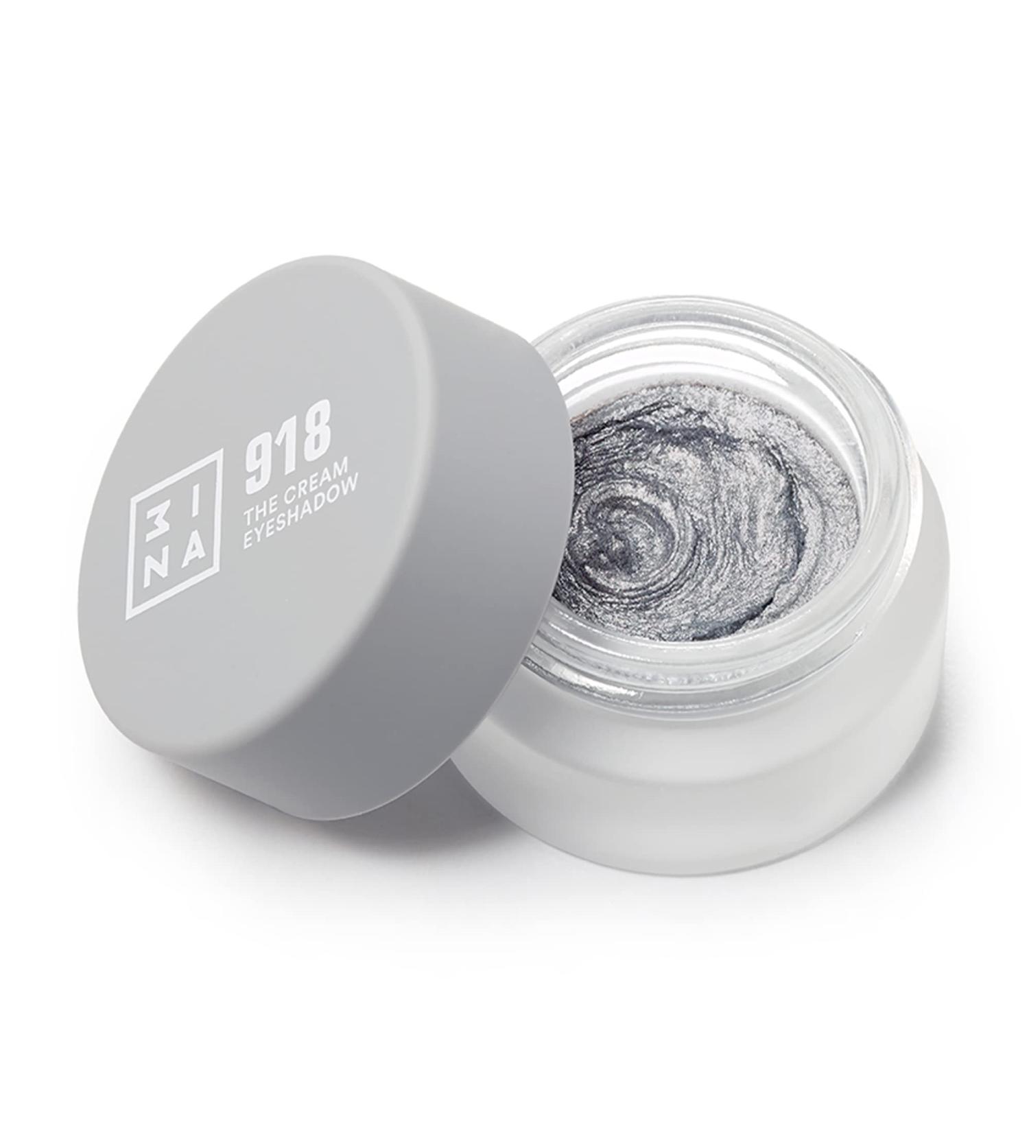 3ina Vegan 24H Cream Eyeshadow 918 - Waterproof Silver Longwear Makeup - Cruelty-Free Glitter & Creamy Texture - Buy Online on GoSupps.com