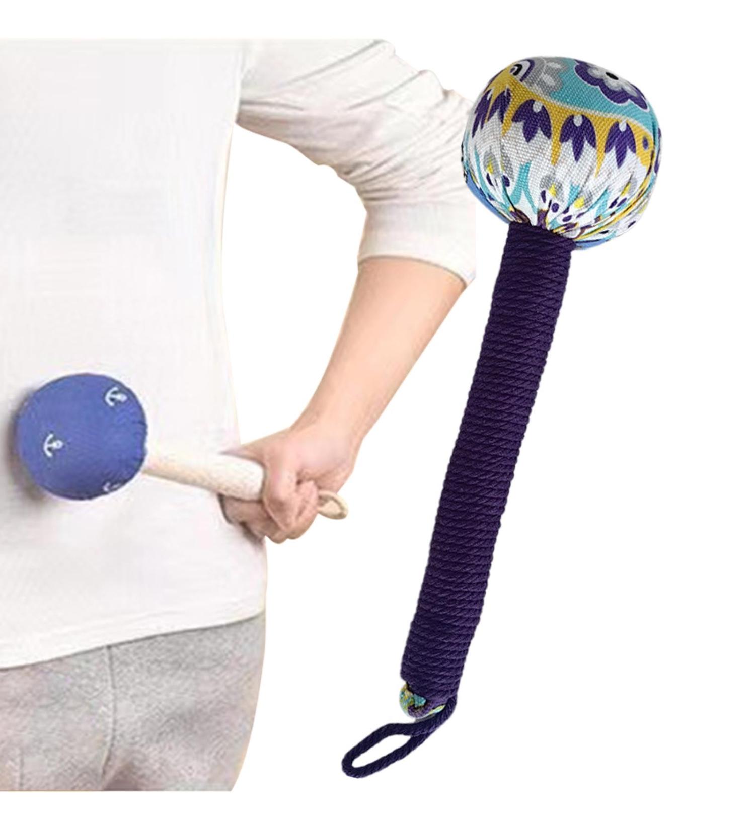 Genike Hand Massager with Wormwood Herbal Filling | Mugwort Massage Hammer for Waist Legs Head & Neck | Manual Knock Hammer with Tassels - Buy Online on GoSupps.com