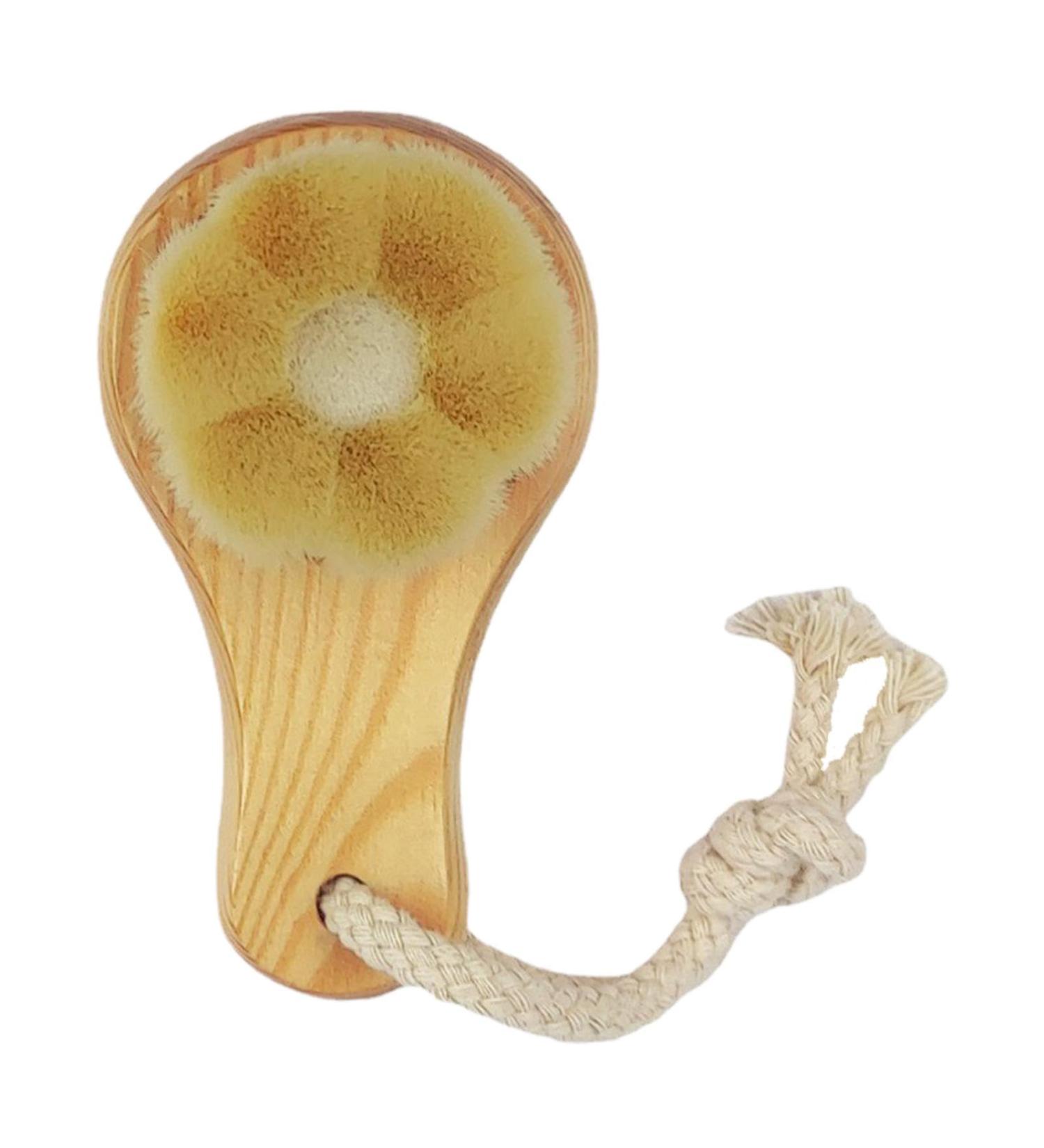 Manual Facial Cleanser Brush - Plum Blossom Shape Wood Facial Pore Cleanser for Women | Makeup Remover & Deep Cleansing - Buy Online on GoSupps.com