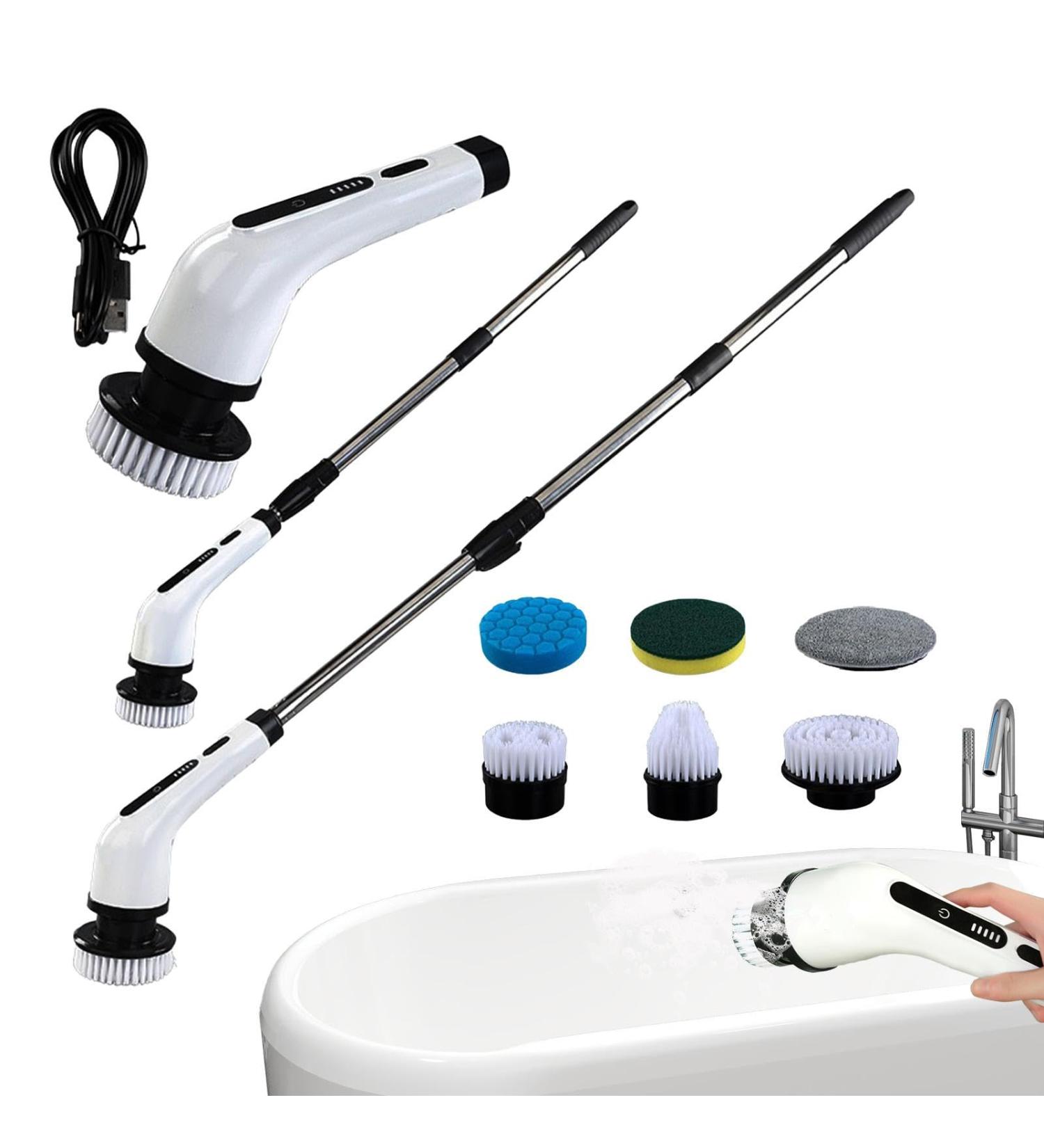 Electric Scrubber for Bathroom - Tile Cleaning Brush for Shower | Cordless Tile Water Stains Cleaning Brush for Tub Kitchen Sink Wall Floor - Buy Online on GoSupps.com