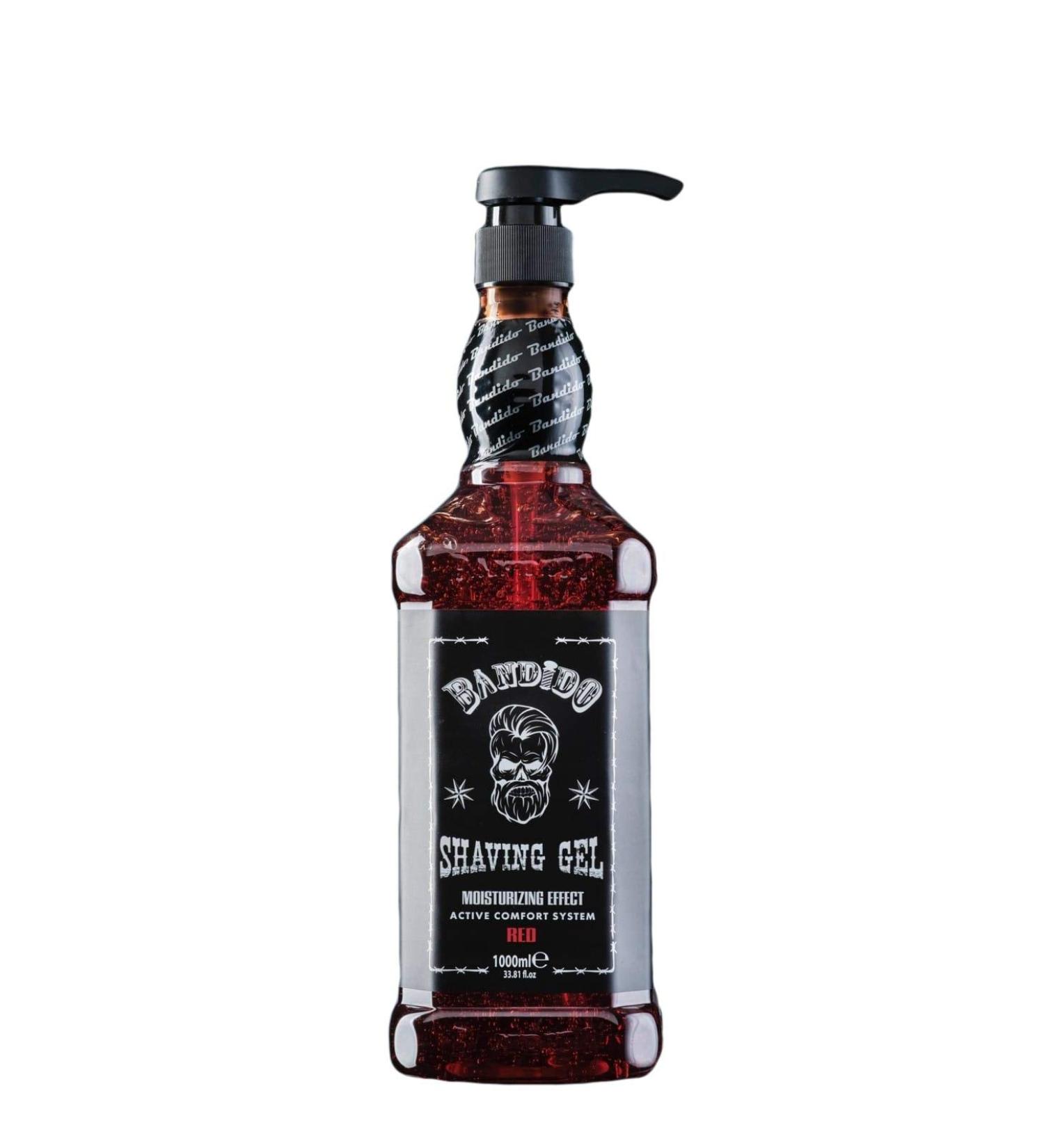 Bandido Shaving Gel for Men - 1000ml Non-Frothing Razor Gel | Precise Shave Red & Blue - Buy Online on GoSupps.com