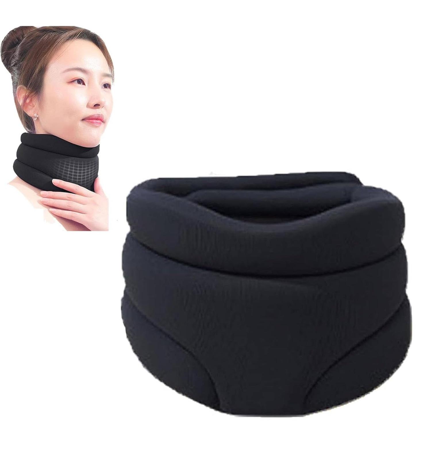 Cervicorrect Neck Support for Pain Relief | Anti-Snoring Neck Cuff - Comfort & Support (Black) - Buy Online on GoSupps.com