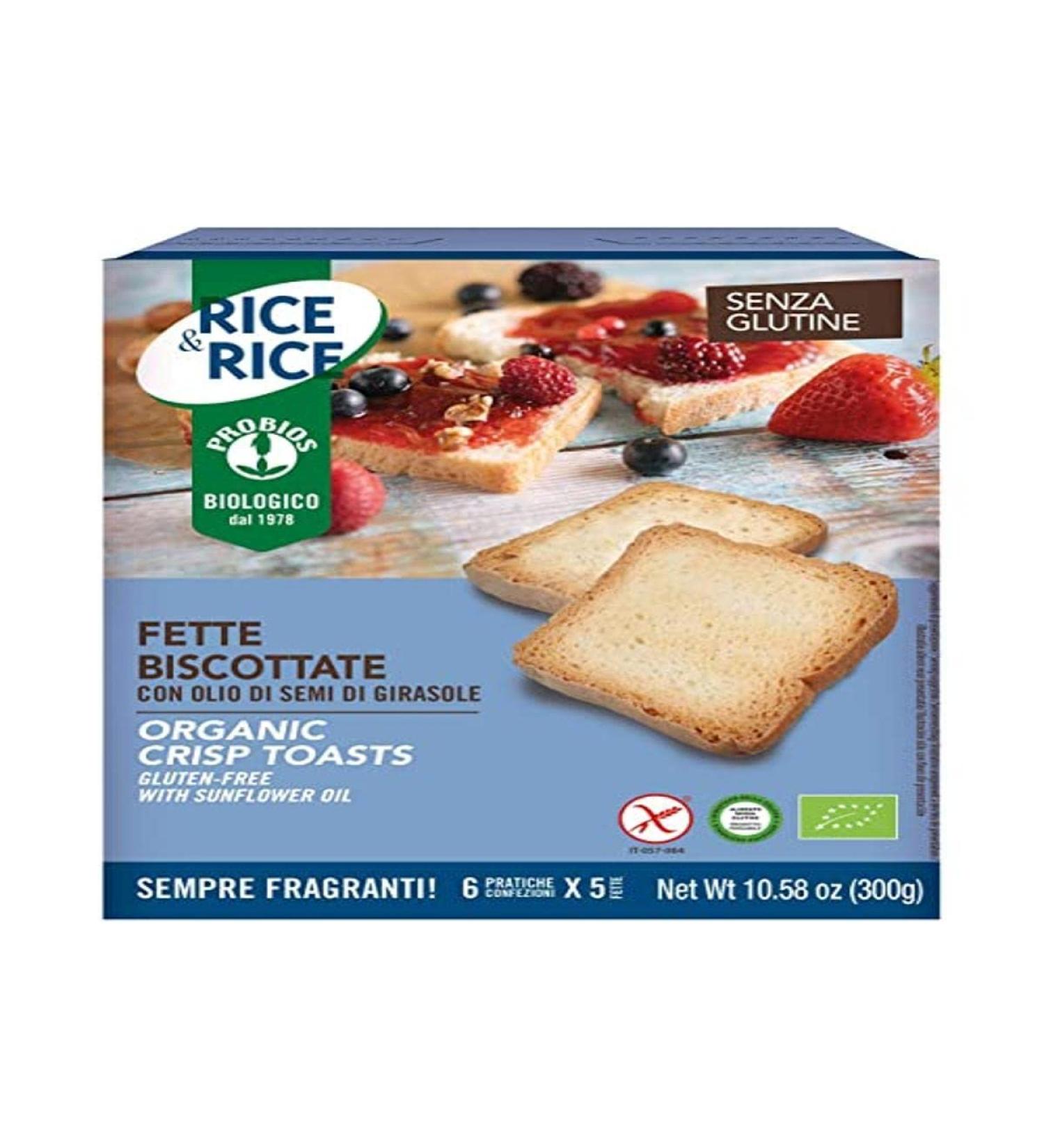 Probios Gluten Free Rusks with Rice Flour 300g