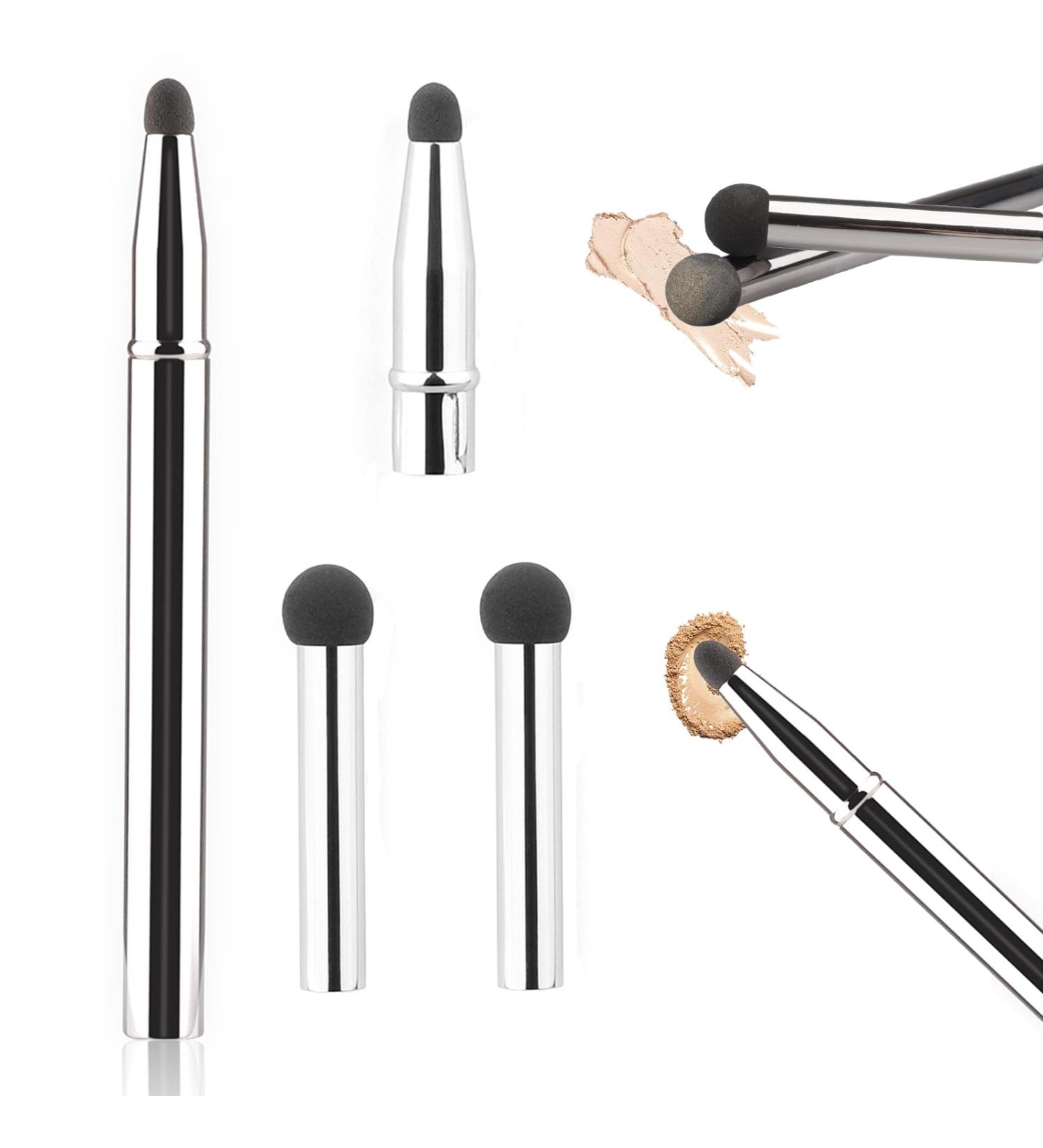 Lilystar 4 in 1 Portable Makeup Brush Set - Under Eye Concealer Liquid Foundation & Powder Blending Brushes for Travel - Buy Online on GoSupps.com