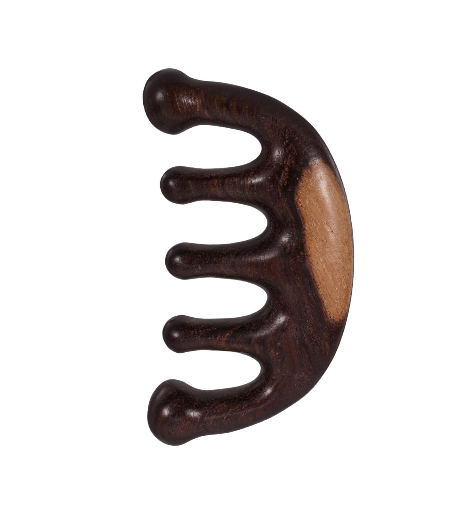 Collbath Wooden Massage Comb | Wide Tooth Scalp Massager for Curly Hair | No Static Durable Design | 10.50x5.00cm Brown - Buy Online on GoSupps.com