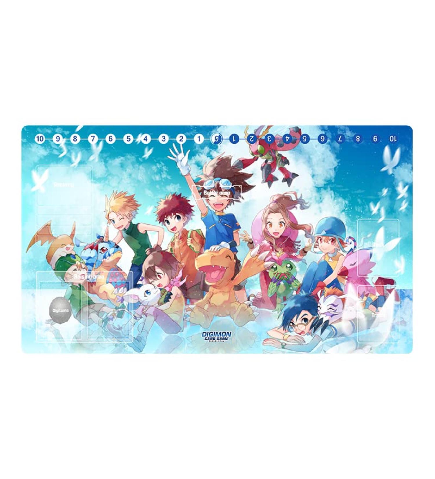 Digimon Adventure Anime Trading Card Game Playmat with Card Zones + Free Bag - Buy Online on GoSupps.com
