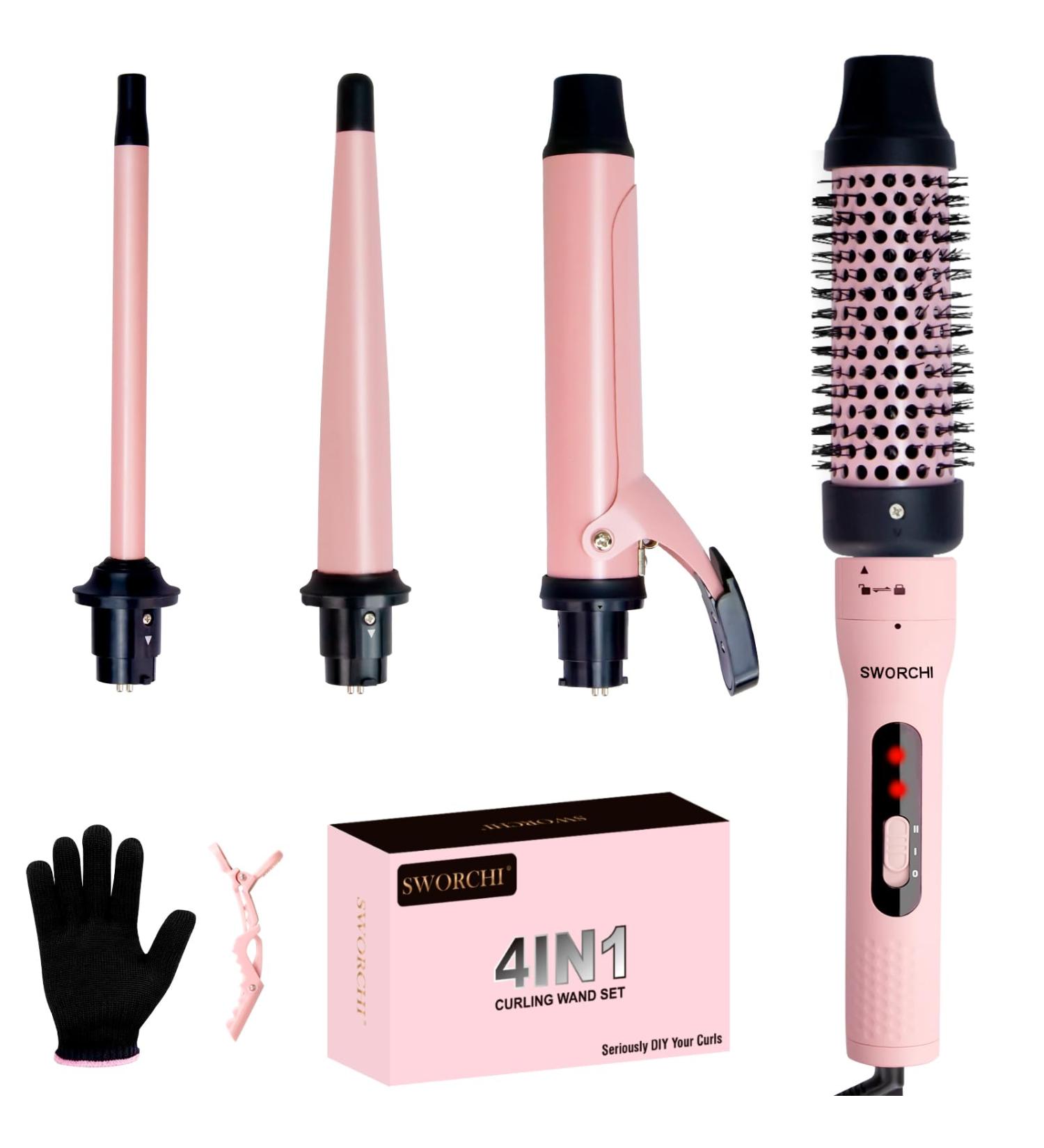 Professional 2-in-1 Curling Iron Set - Versatile Straightening Brush & Curling Iron for Large & Small Curls - International Shipping Available - Buy Online on GoSupps.com